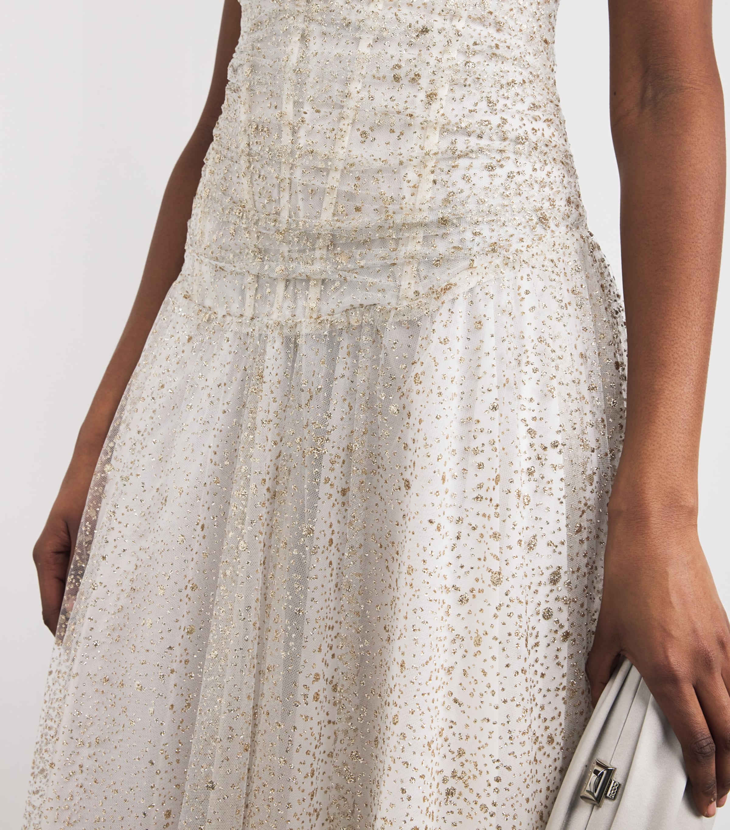 Tulle Embellished Nue Gown OFF-WHITE Image 4