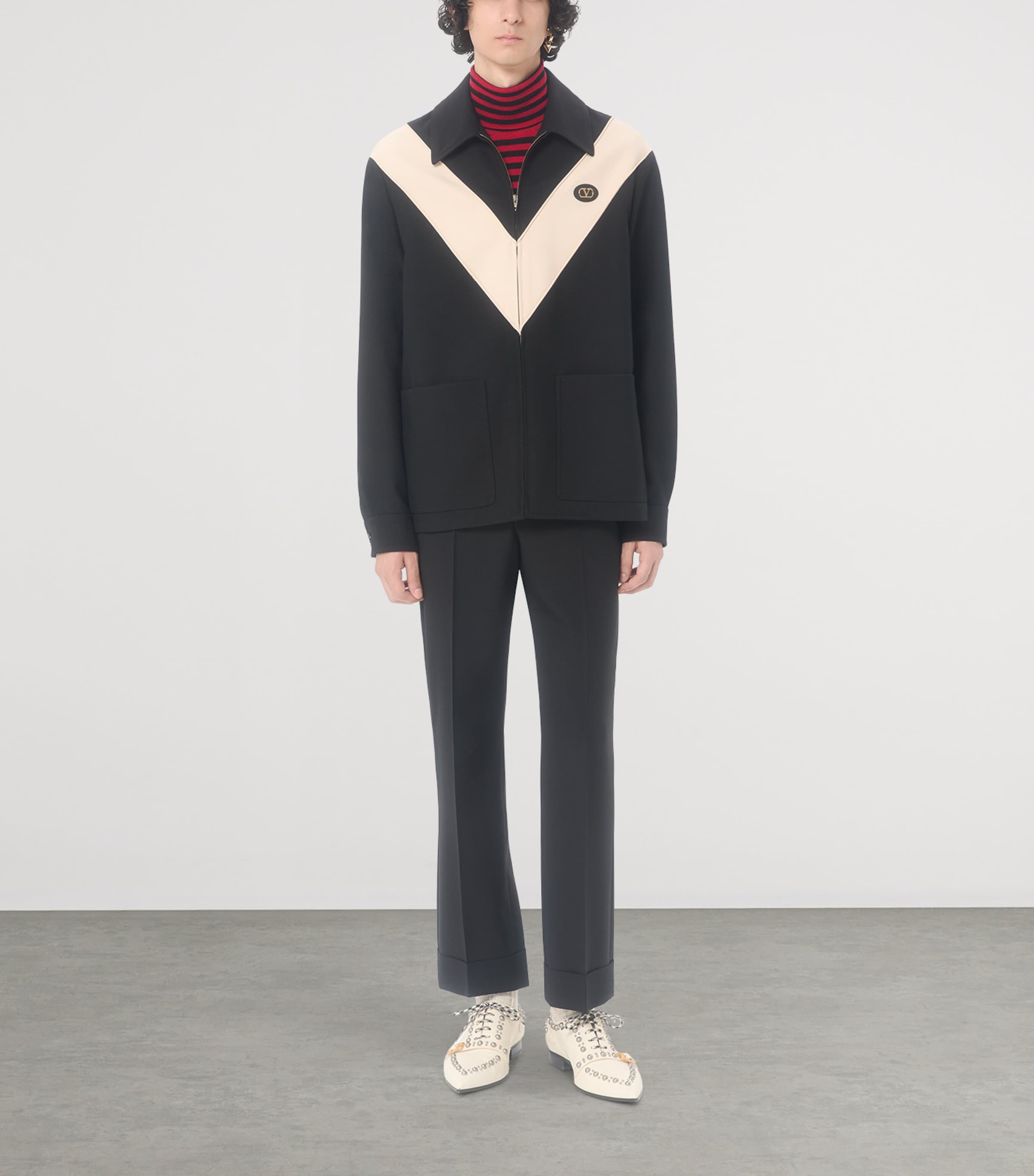 Virgin Wool Flared Trousers 0NO Image 5