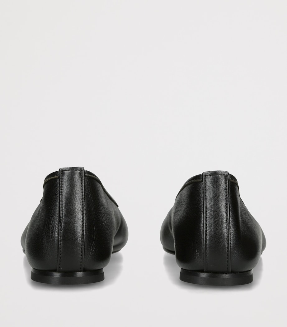 Dear Frances Leather Balla Ballet Flats Black Image 2