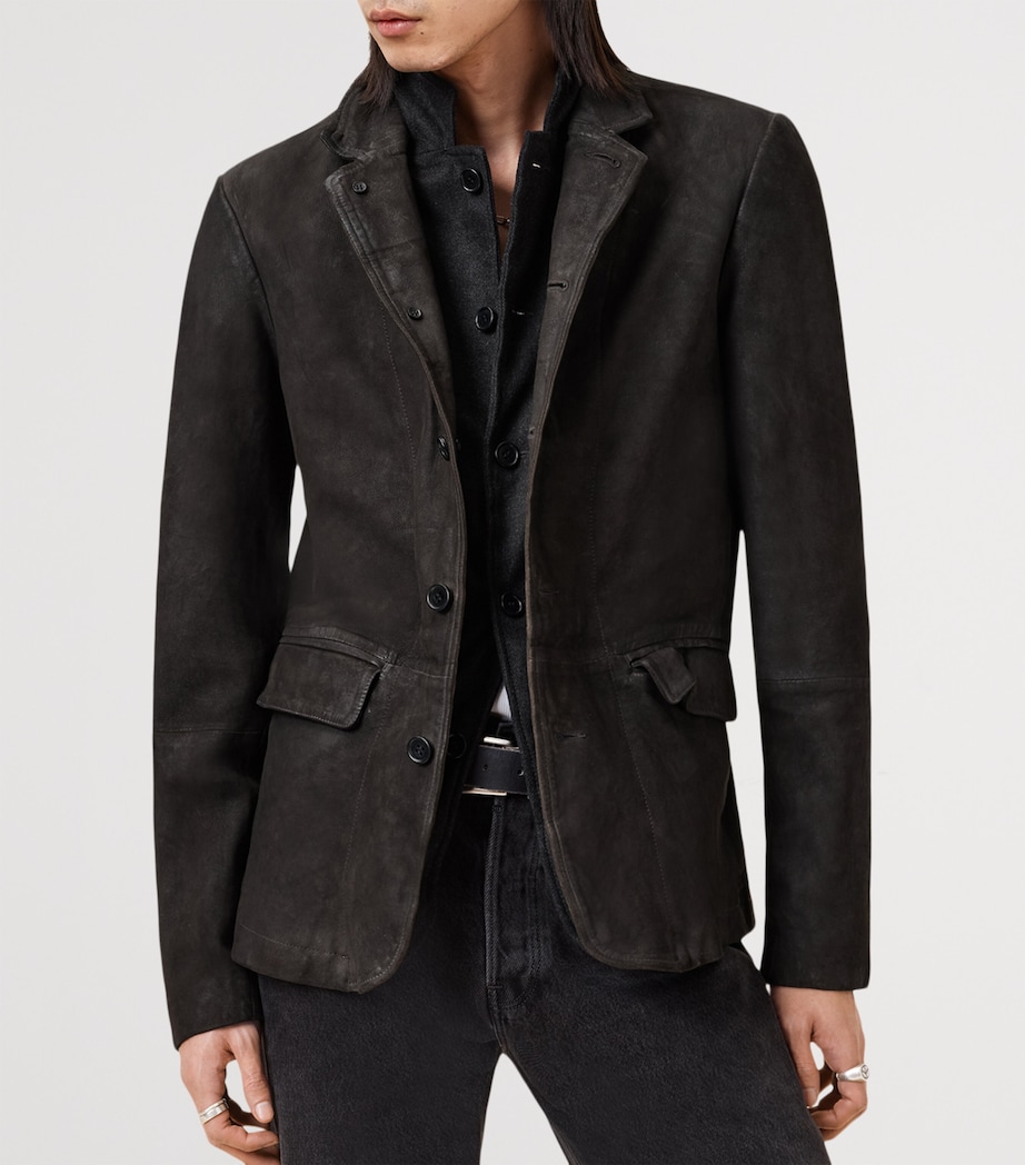 Leather Survey Blazer ANTHRACITE GREY Image 4