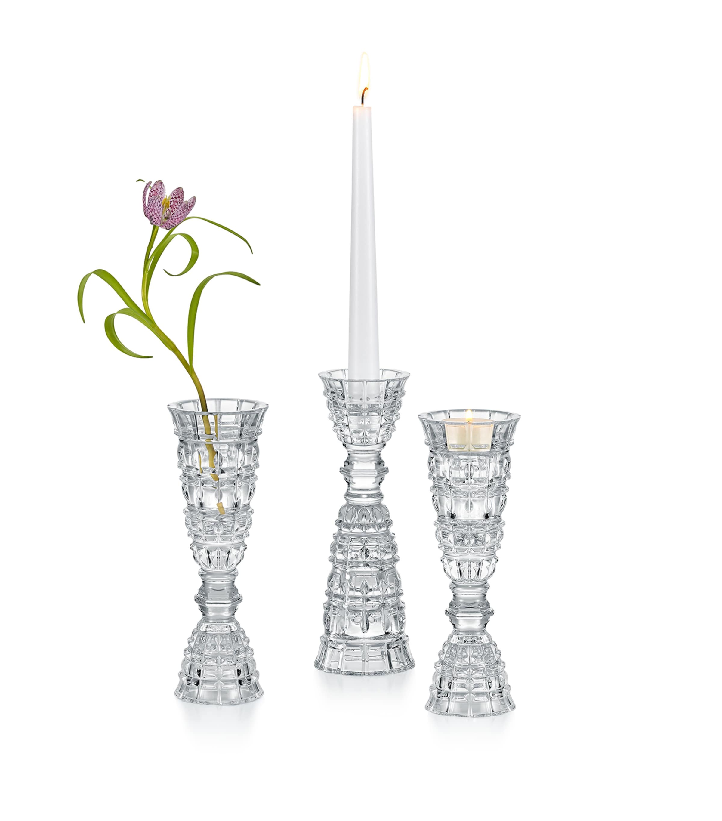 Crystal New Antique Mirage Dual Vase (21cm) CLEAR Image 6