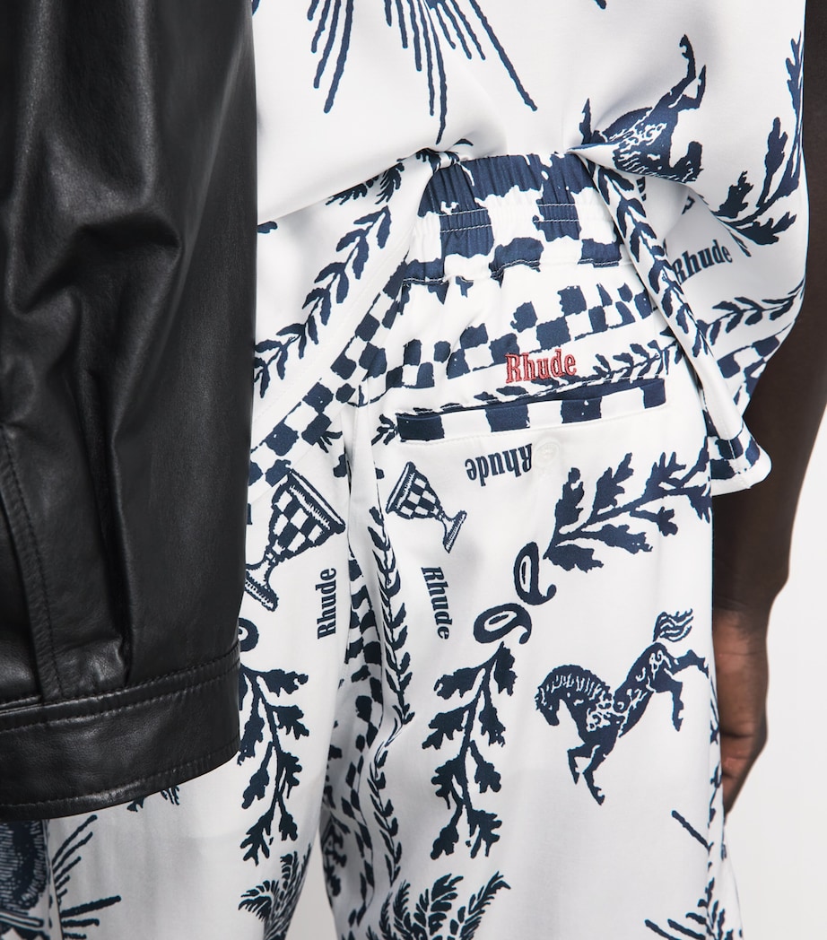 Rhude Mens Regista Tile Shorts White / Image 3