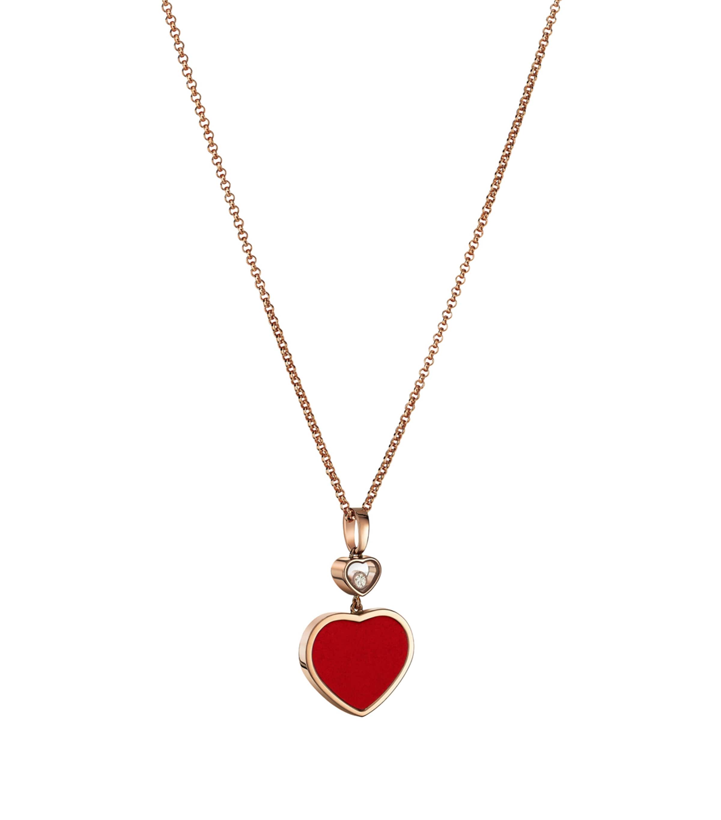 Rose Gold And Diamond Happy Hearts Pendant 18K ROSE GOLD Image 2
