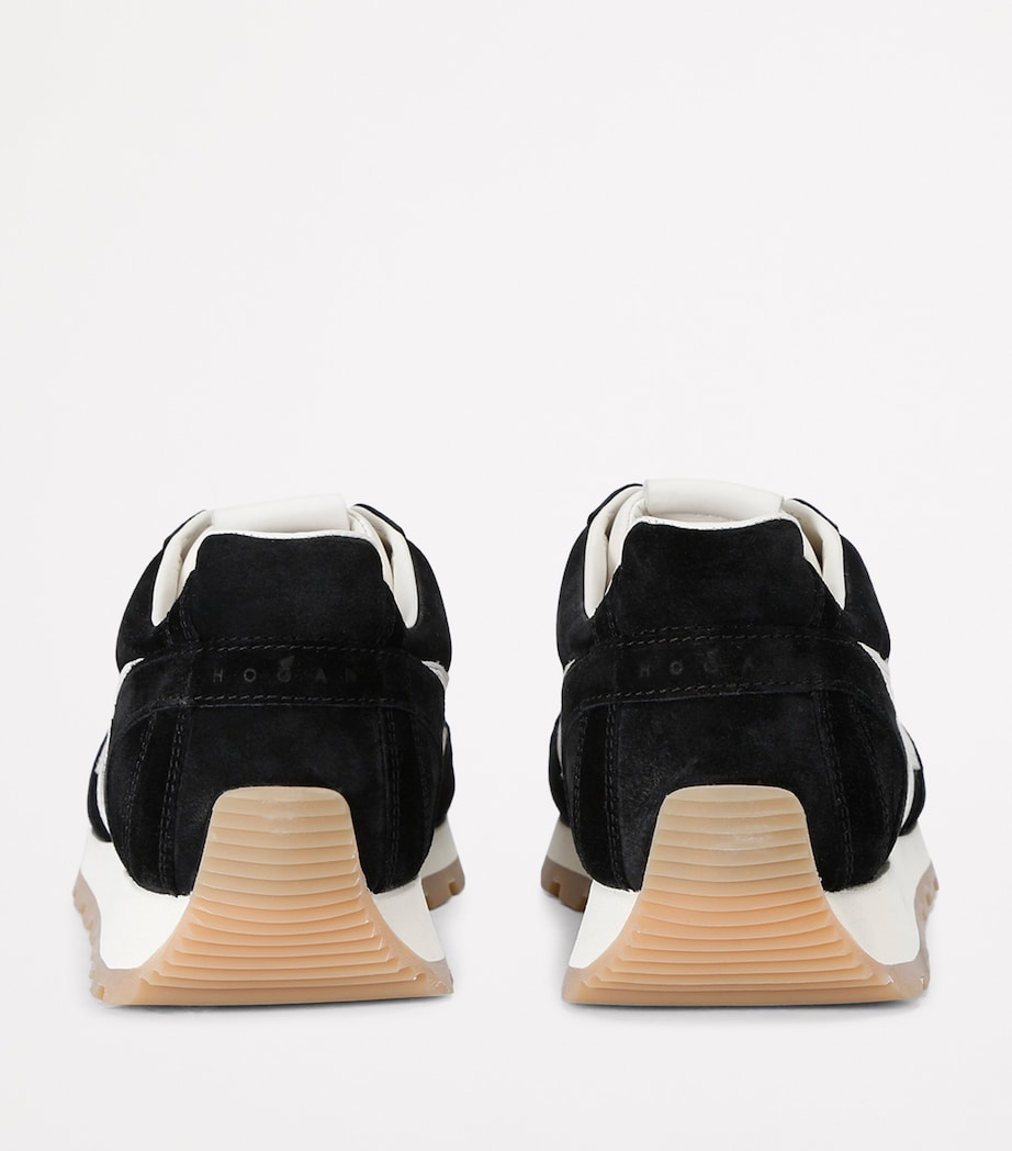 Suede H671 Allacciato Sneakers BLK/WHITE Image 2