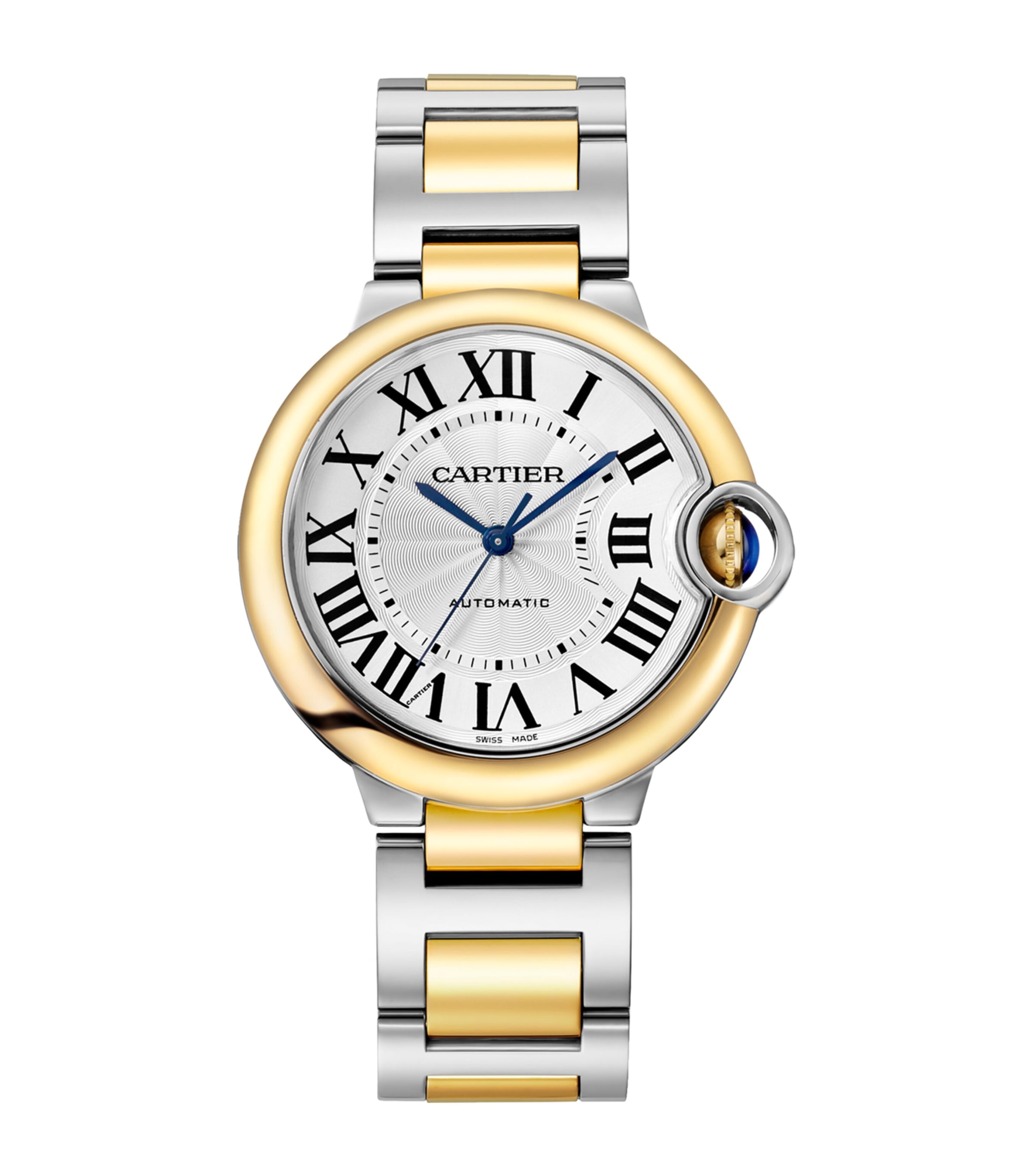 Cartier Yellow Gold and Stainless Steel Ballon Bleu de Cartier Watch 36mm Silver Image 1