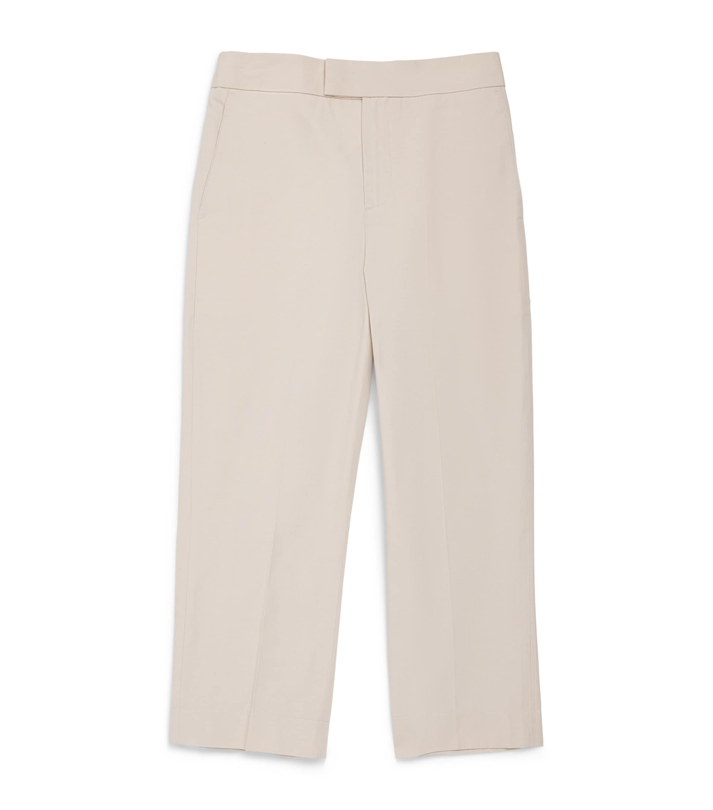 Thom Browne Kids Cotton Twill Chinos (2-12 Years) Beige Image 1