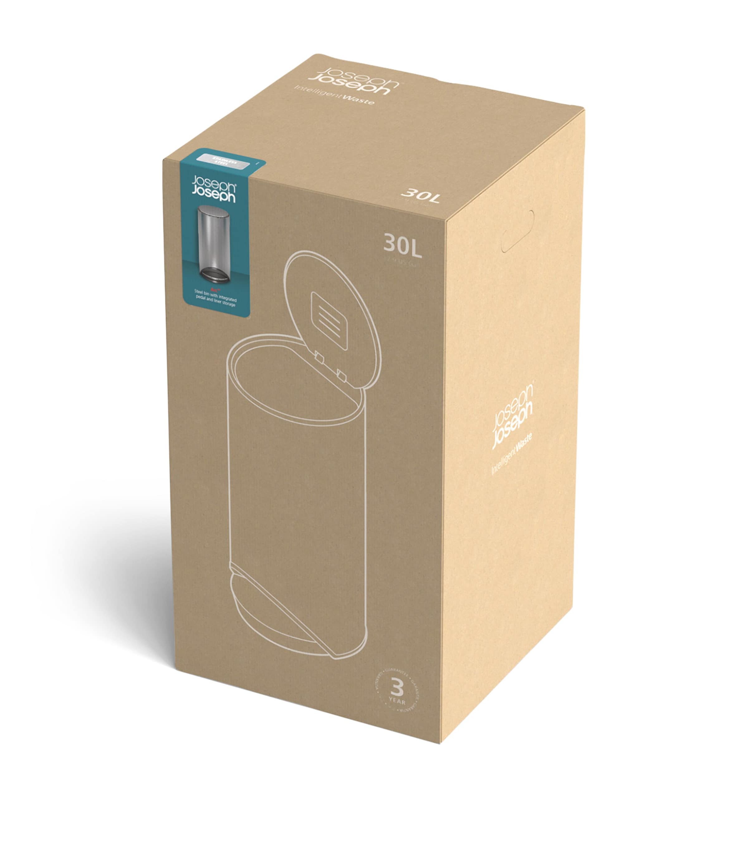 Joseph Joseph Large Easy-Push Arc Pedal Bin (30L) | Cleaning & Household | Kitchen Bins | Designers | Joseph Joseph Joseph Joseph Large Easy-Push Arc Pedal Bin (30L) | Cleaning & Household | Kitchen Bins | Designers | Joseph Joseph