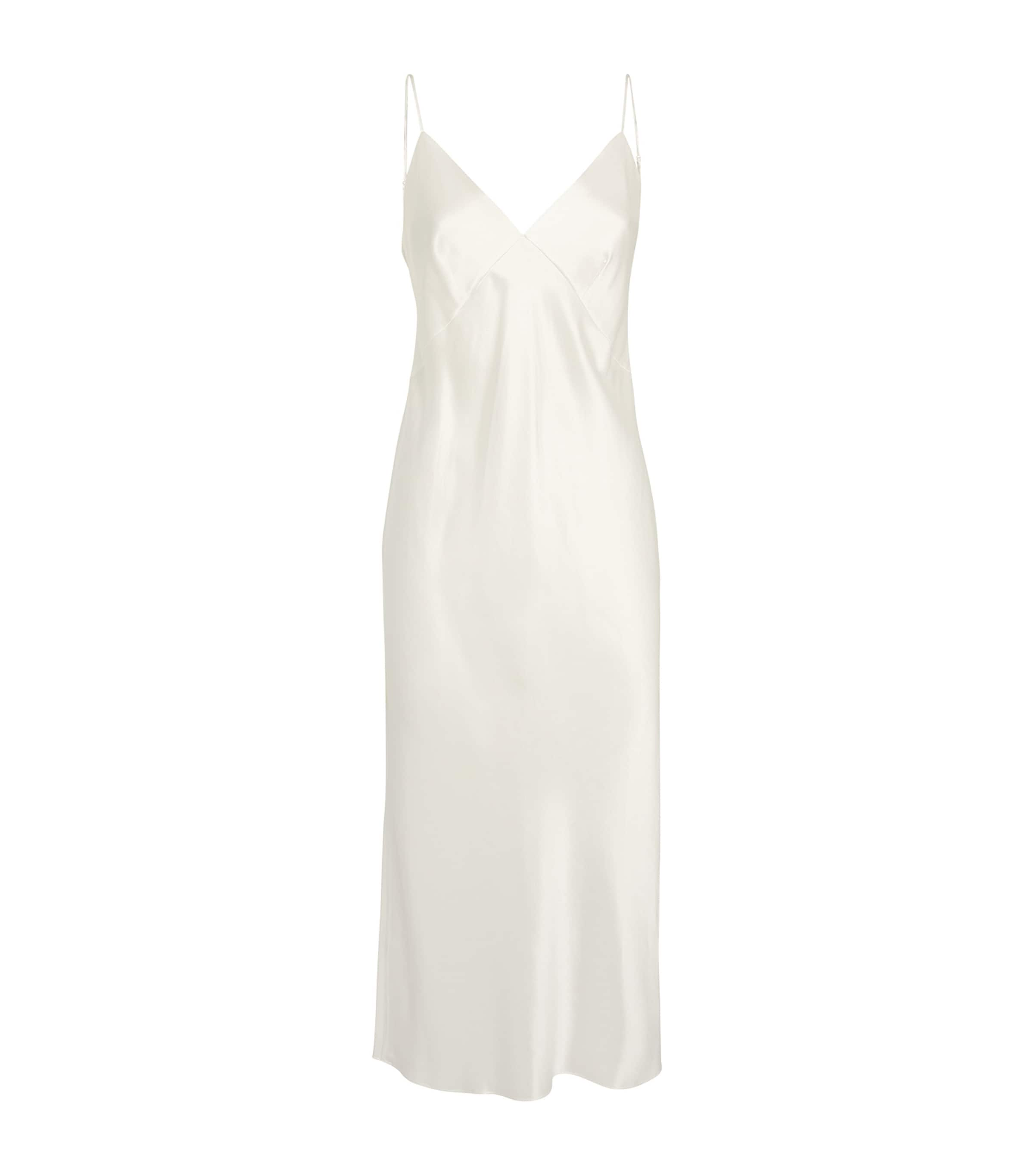 Olivia Von Halle Silk Issa Slip Dress In Ivory