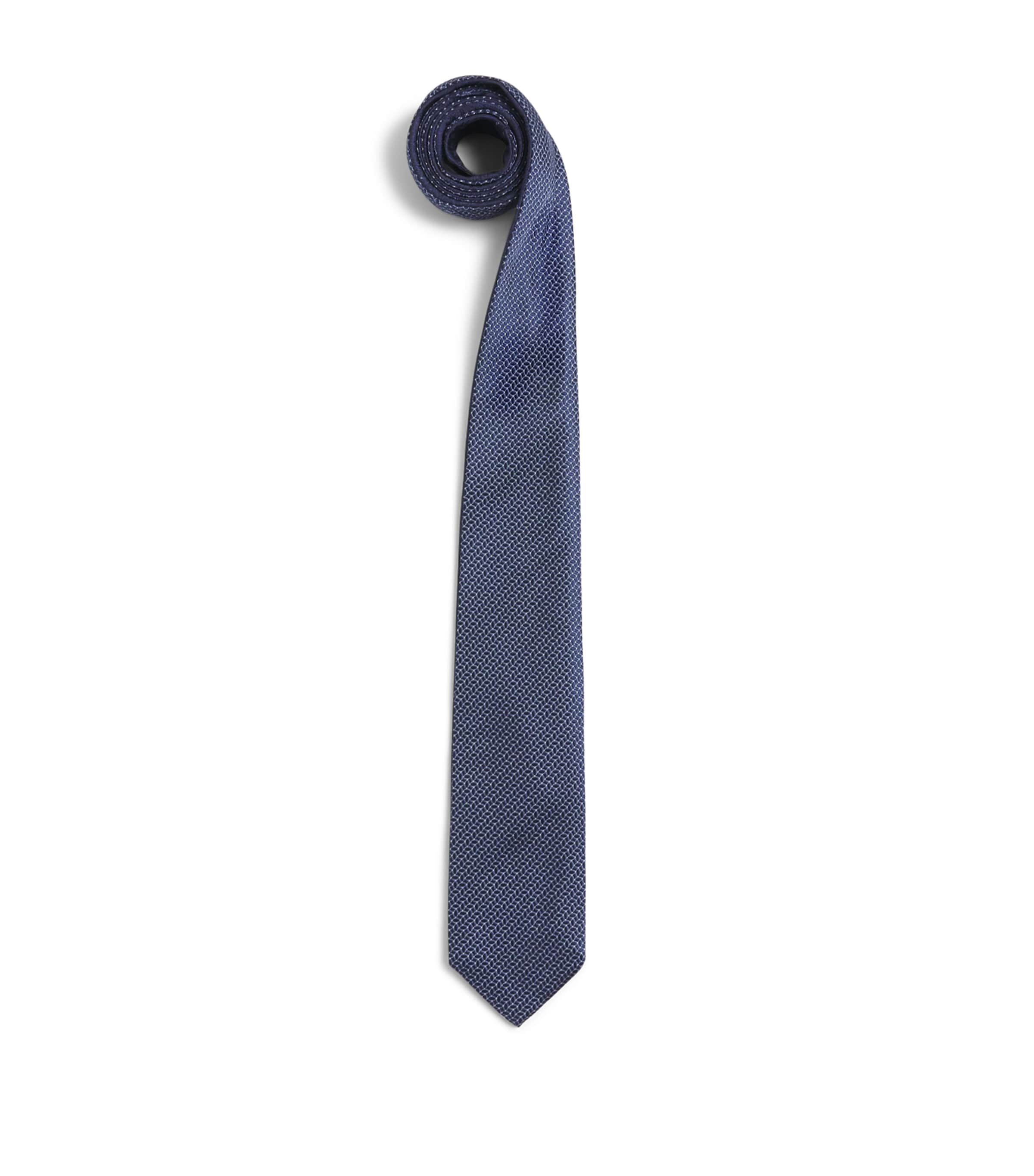 Corneliani Silk Jacquard Tie Blue Image 1