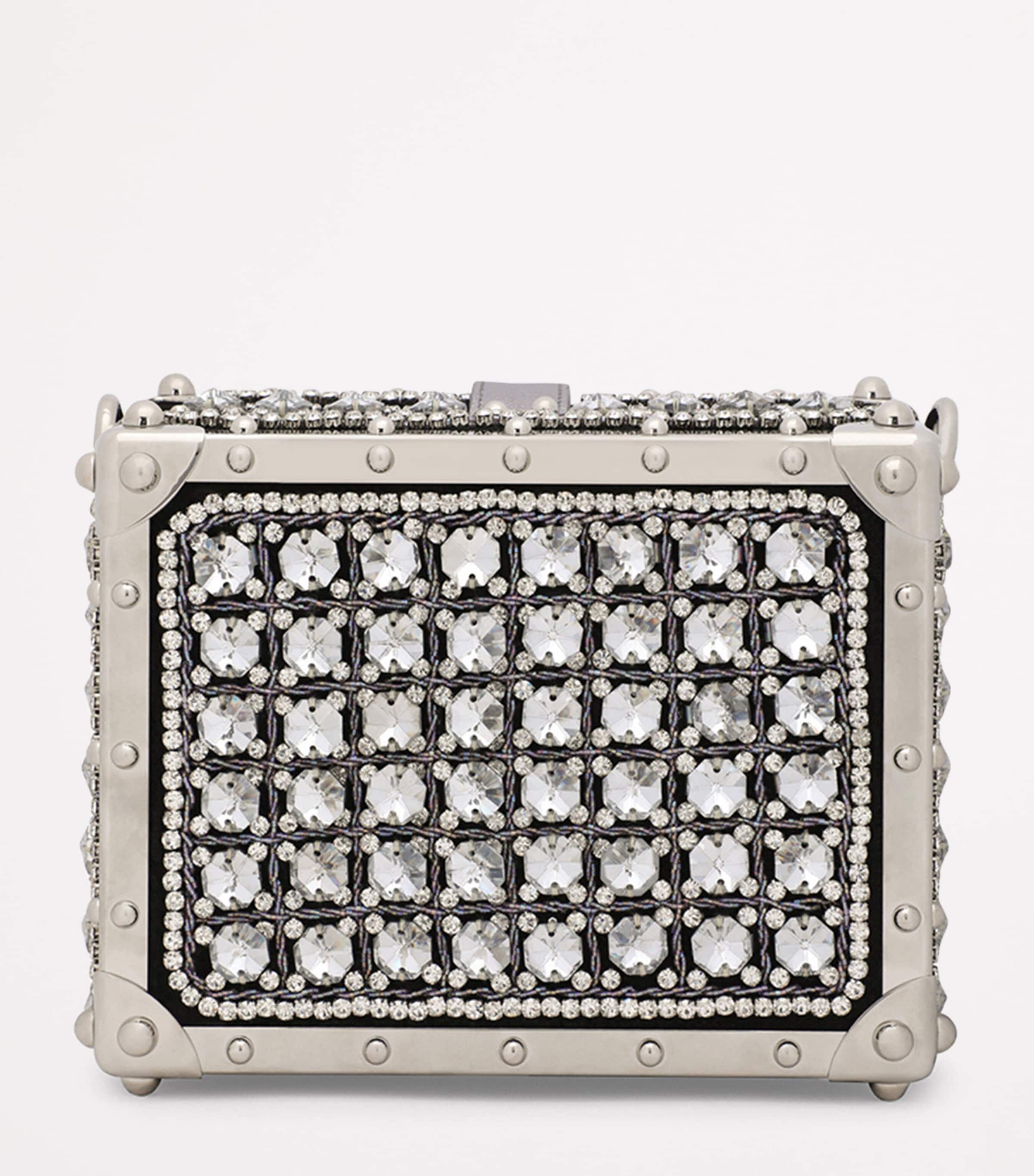 Crystal-Embellished Shoulder Bag 8D822-CRYSTAL/NERO Image 3