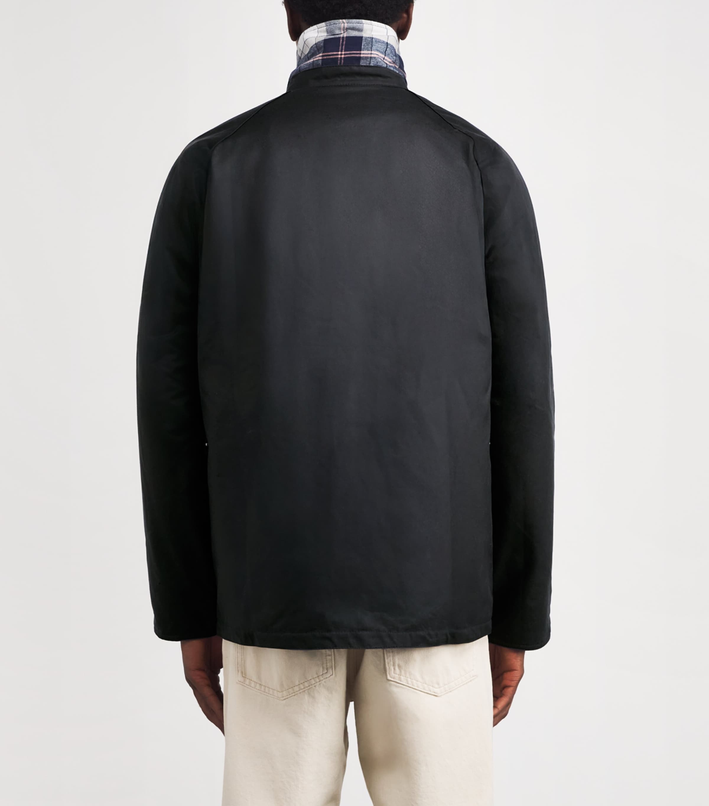 Waxed Ambleside Jacket NAVY/TARTAN TBC Image 4