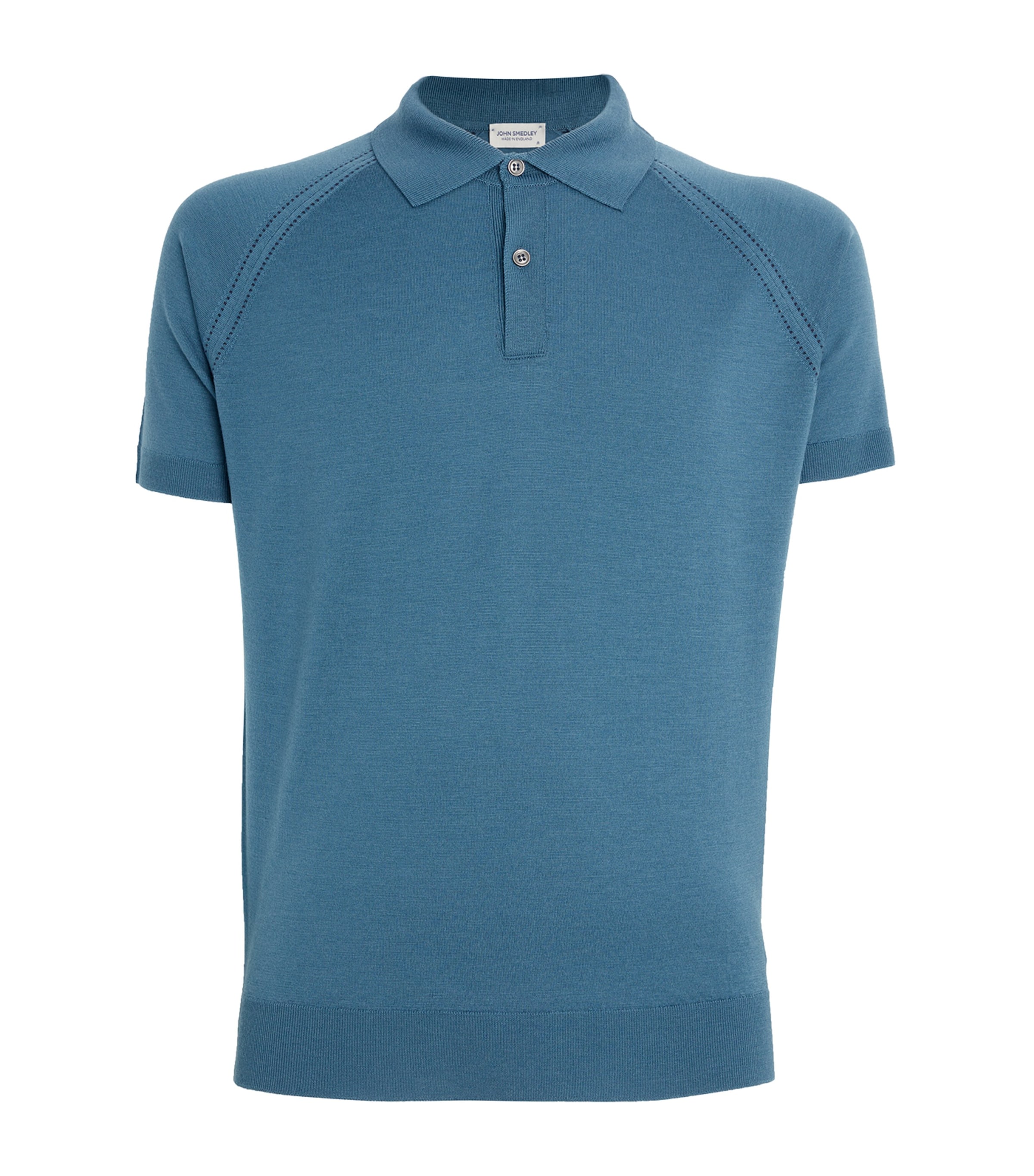 Shop John Smedley Merino Wool Polo Shirt In Blue