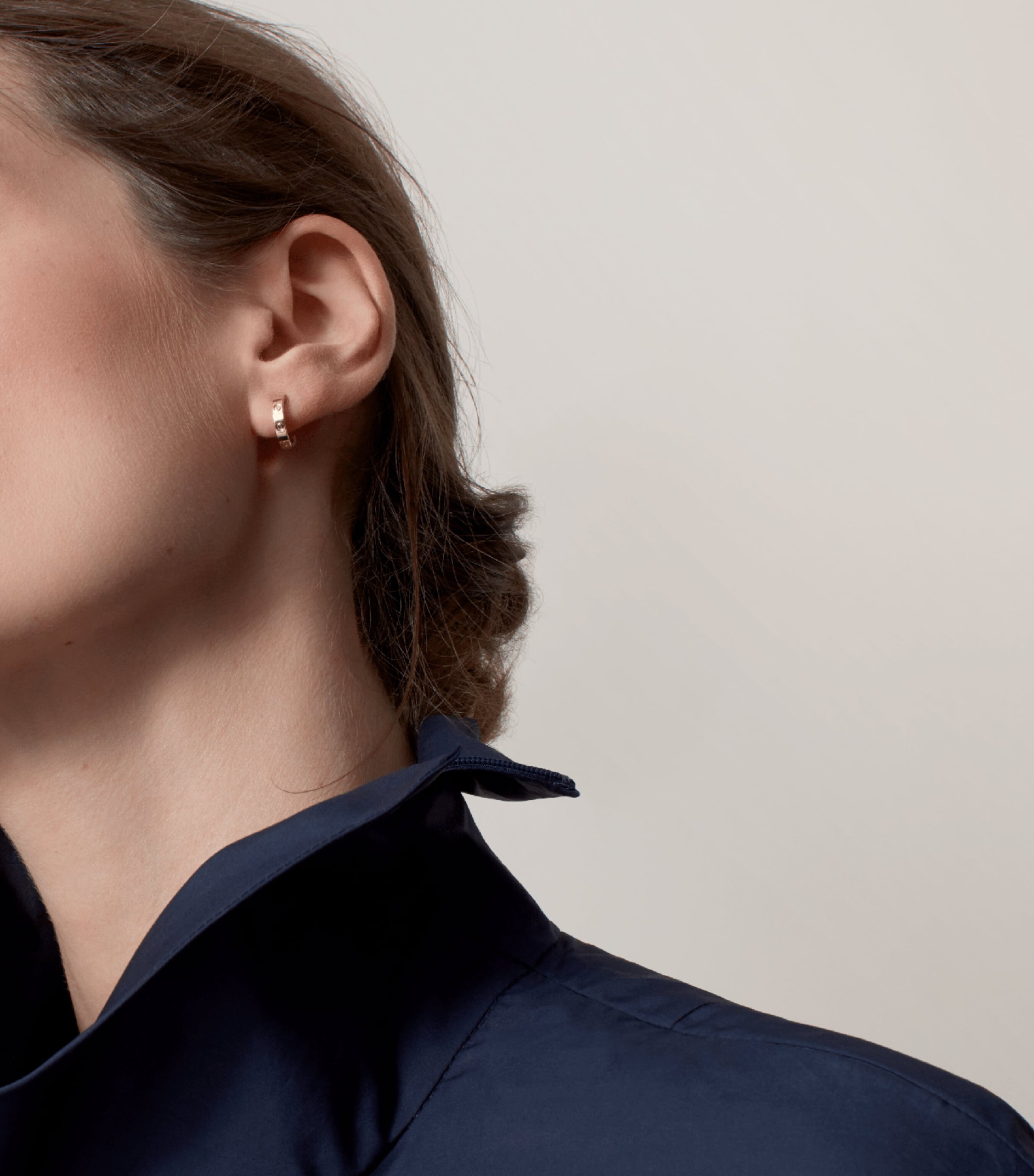 Yellow Gold LOVE Hoop Earrings YELLOW GOLD Image 2