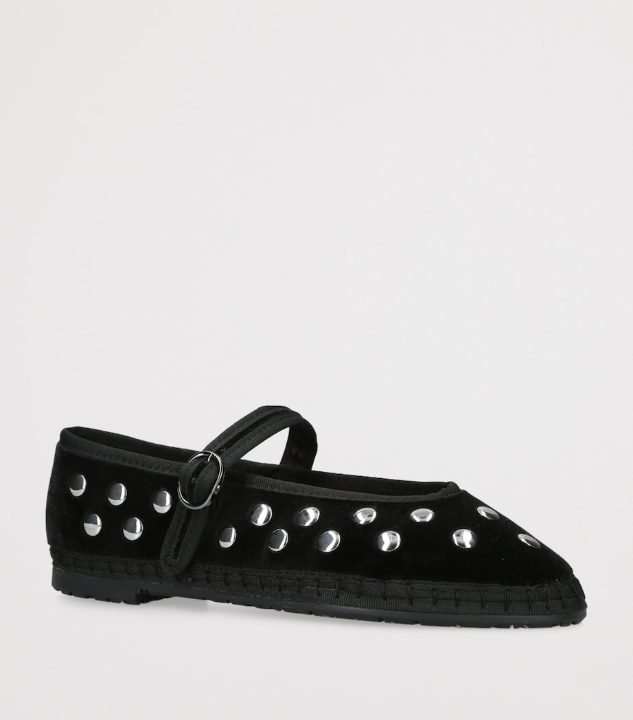 Flabelus Embellished Mae Mary Janes Black Image 3