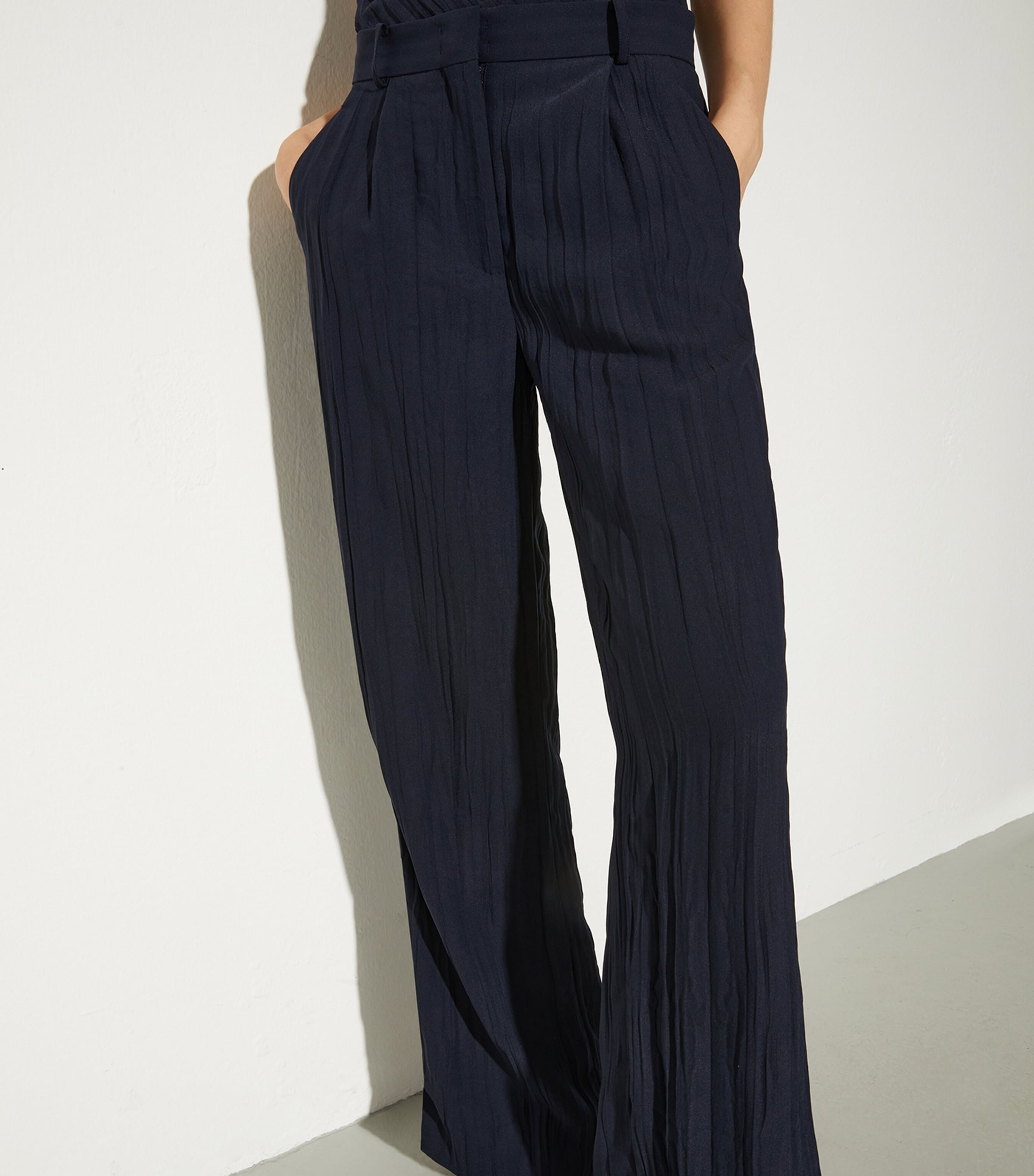 MAX&Co. Womens Pleated Trousers Midnightblue Image 3