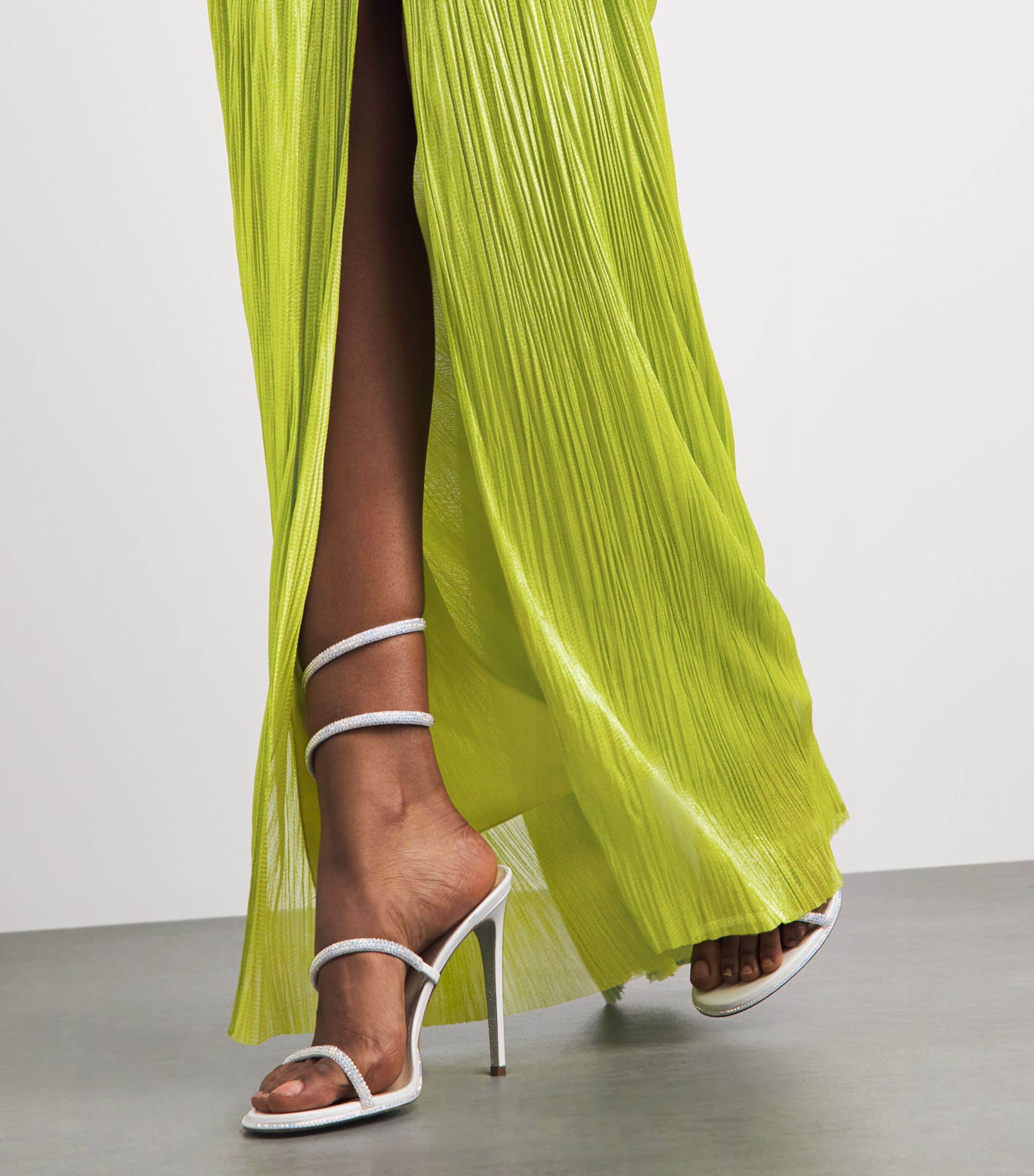 Maria Lucia Hohan Womens Silk Stephanie Bustier Gown Lime Image 3