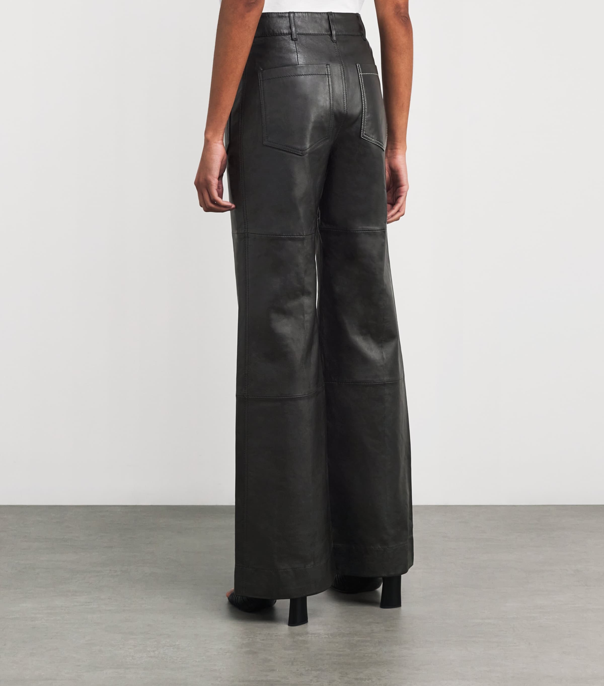Leather Alina Trousers 1 BLACK Image 4