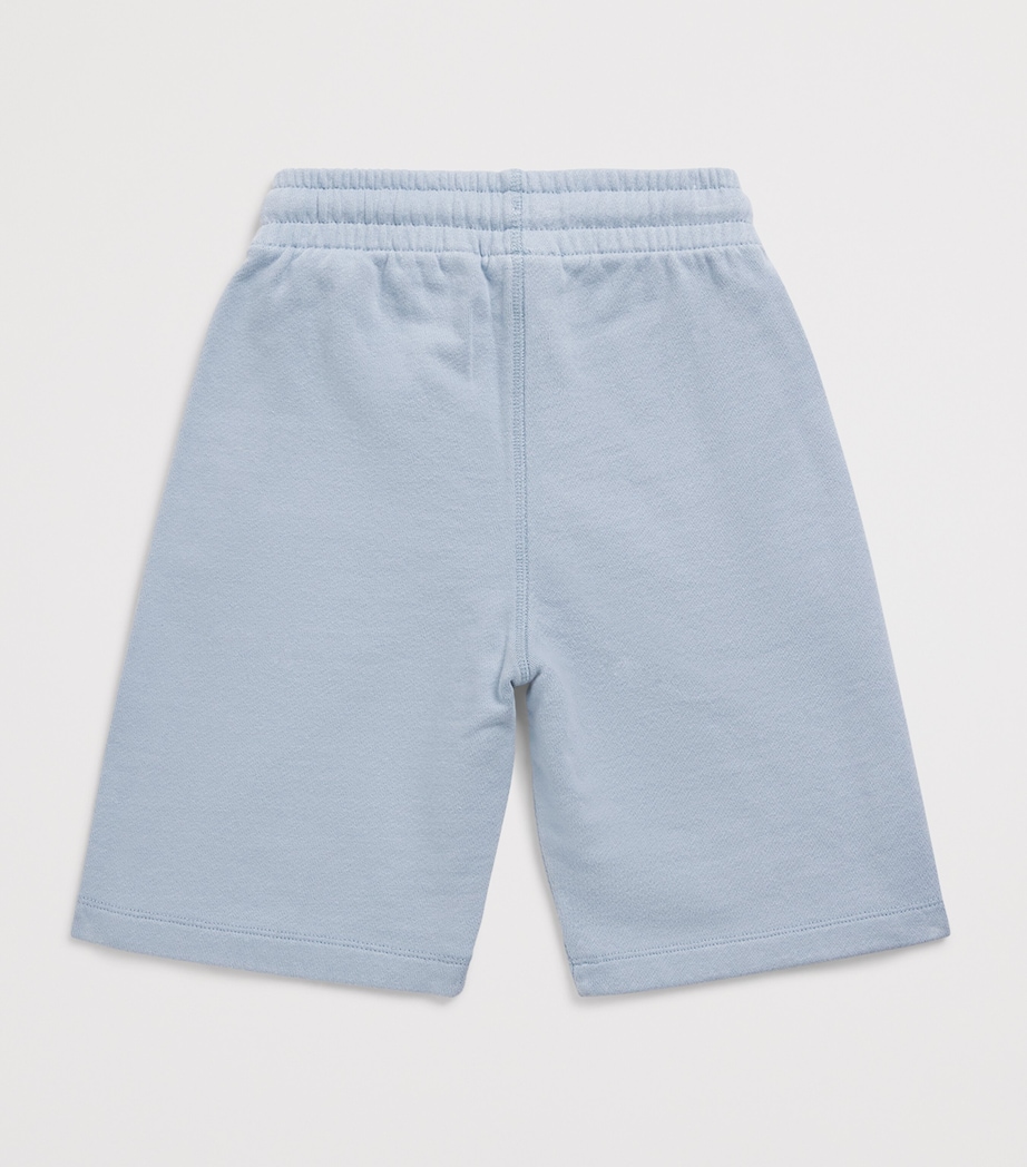 Off-White Kids Cotton Logo Sweatshorts (4-12+ Years) Dusty Blue Image 2