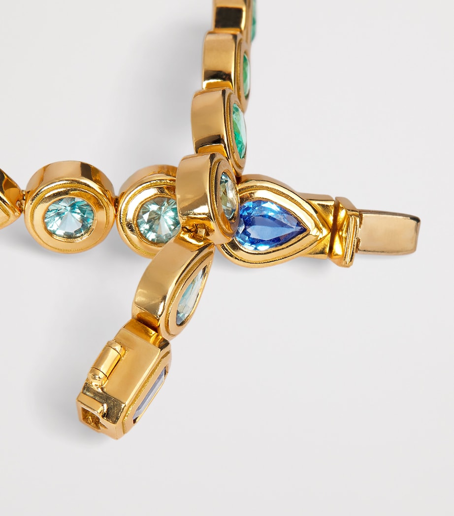 Yellow Gold, Emerald and Sapphire Staircase Bracelet YELLOW GOLD Image 6