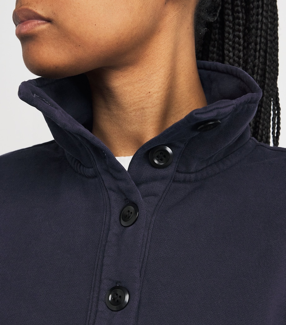Cotton Funnel-Neck Mirelle Sweatshirt NAVY Image 6