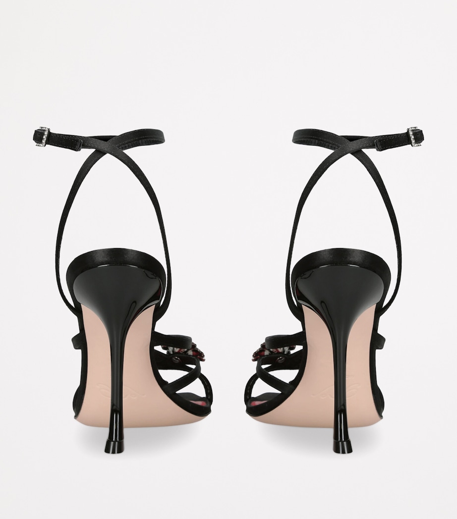I Love Vivier Flower Sandals 100 BLACK Image 2