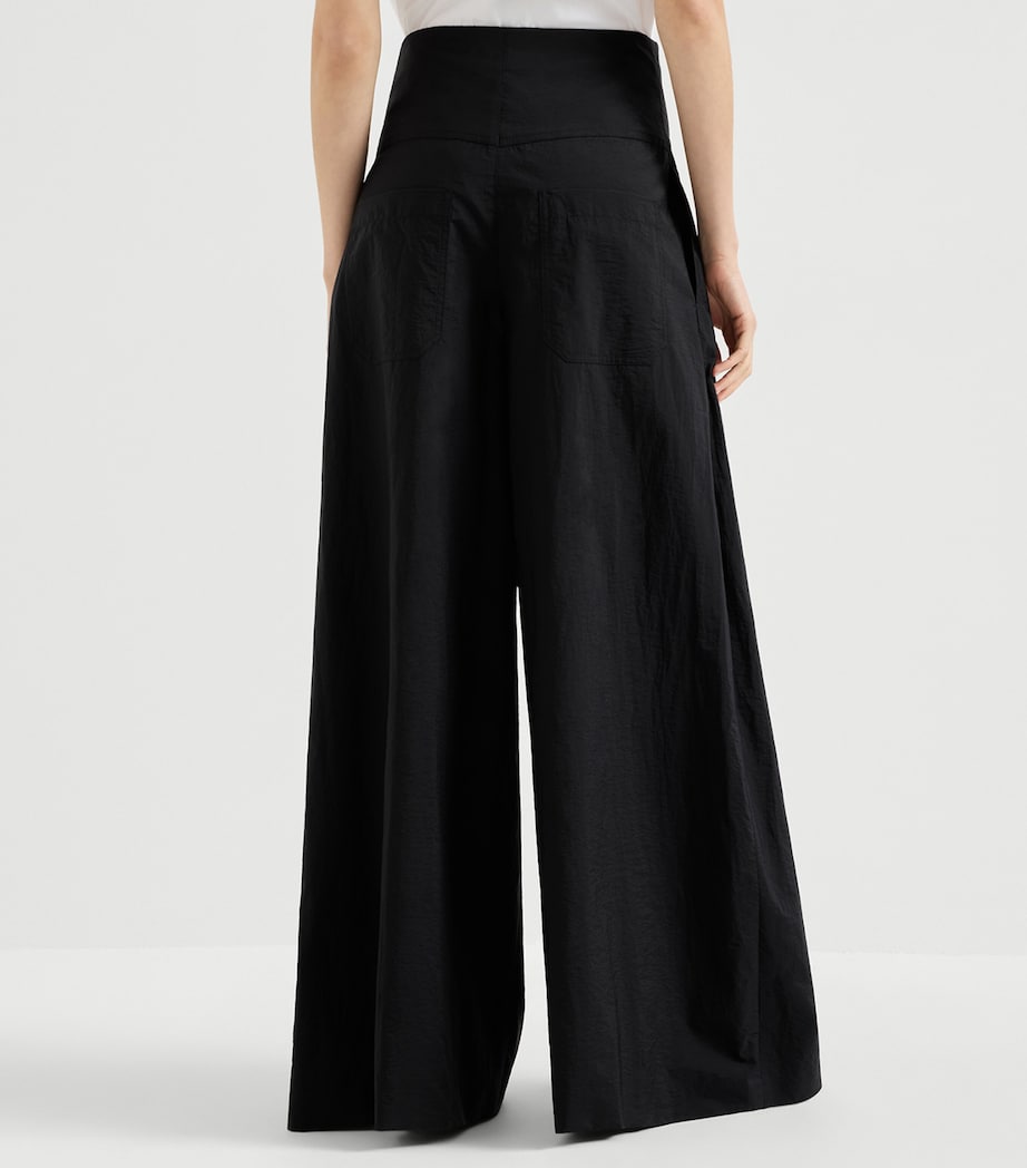 Brunello Cucinelli Womens Techno Cotton Poplin Tailored Trousers Image 5