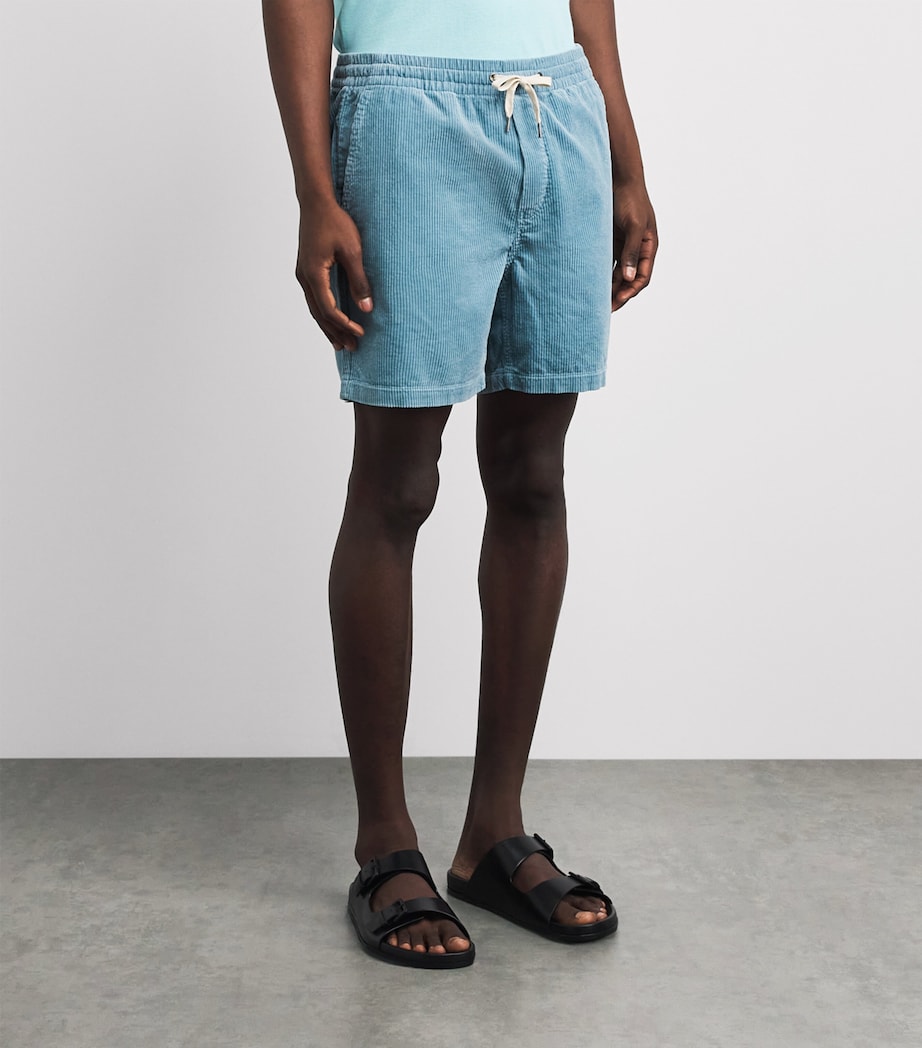 Polo Ralph Lauren Mens Cotton Corduroy Polo Prepster Shorts Blue Note Image 4