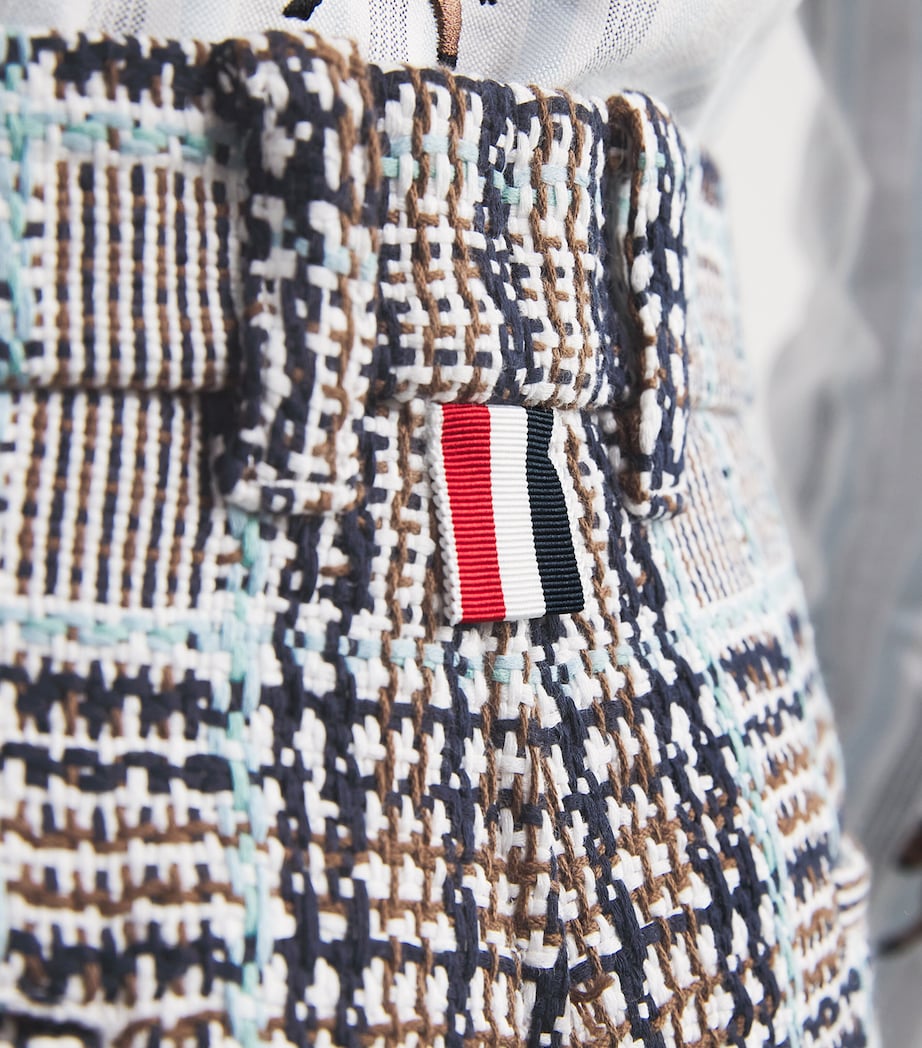 Plaid Straight Chino Shorts LIGHT BLUE Image 6