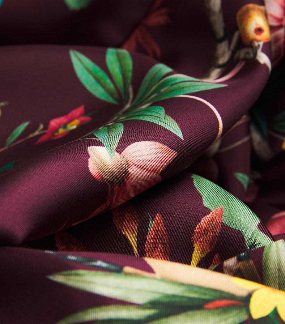 Silk Printed Pajama Wide-Leg Trousers RE02ZOOFLORA Image 6