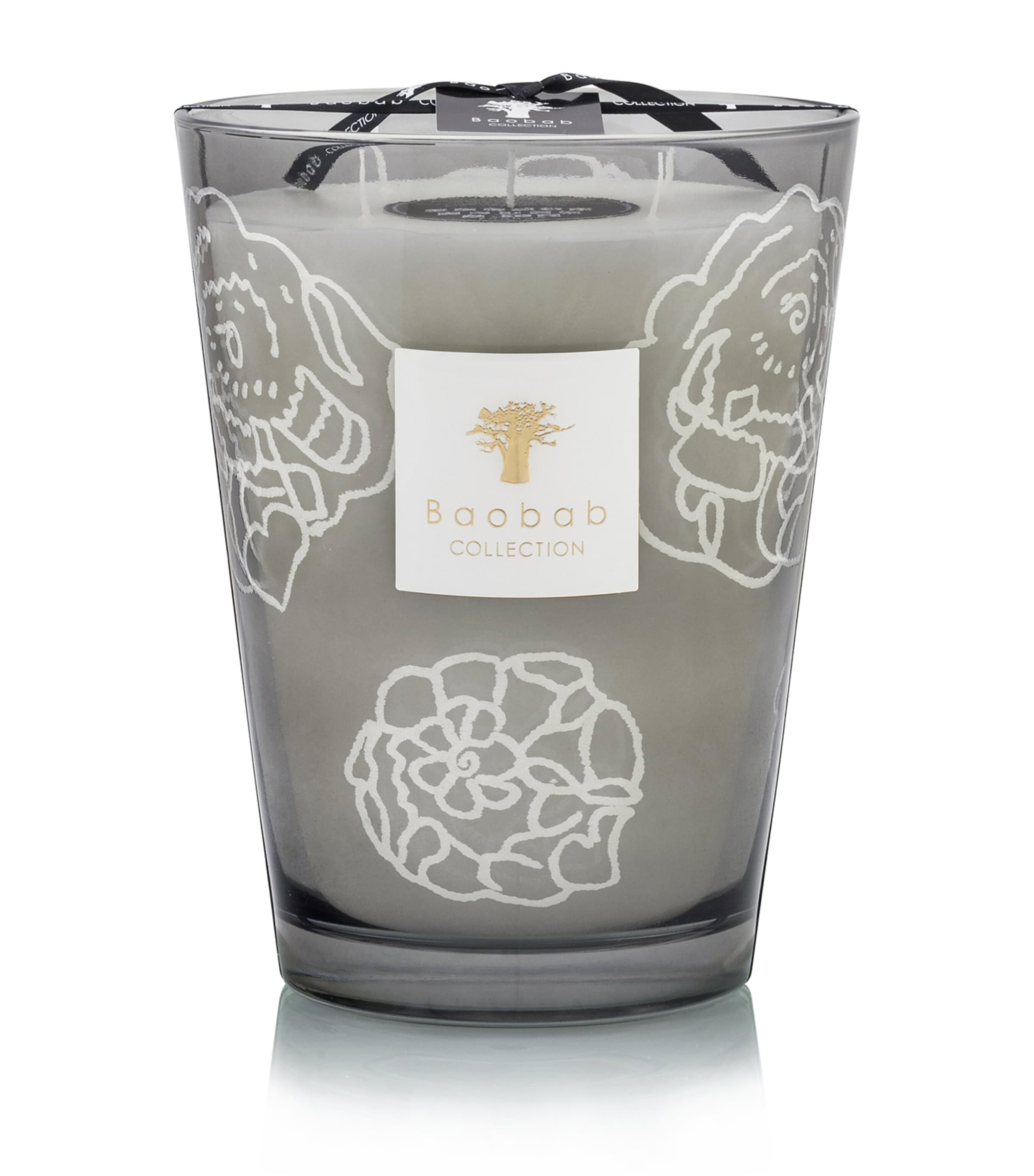 Baobab Collection Collectible Roses Grey Candle In Gray