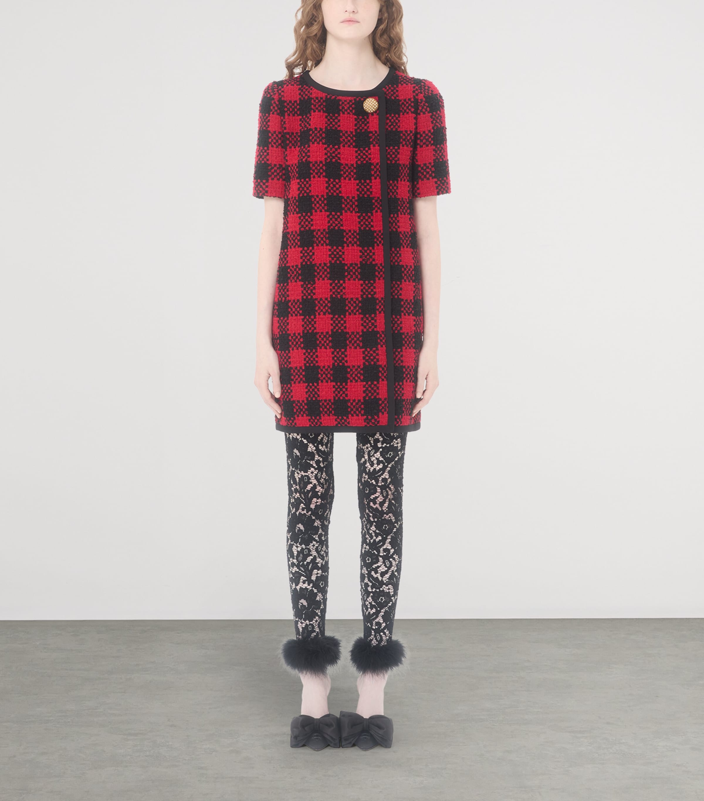 Tweed Check Mini Dress 9QK Image 2