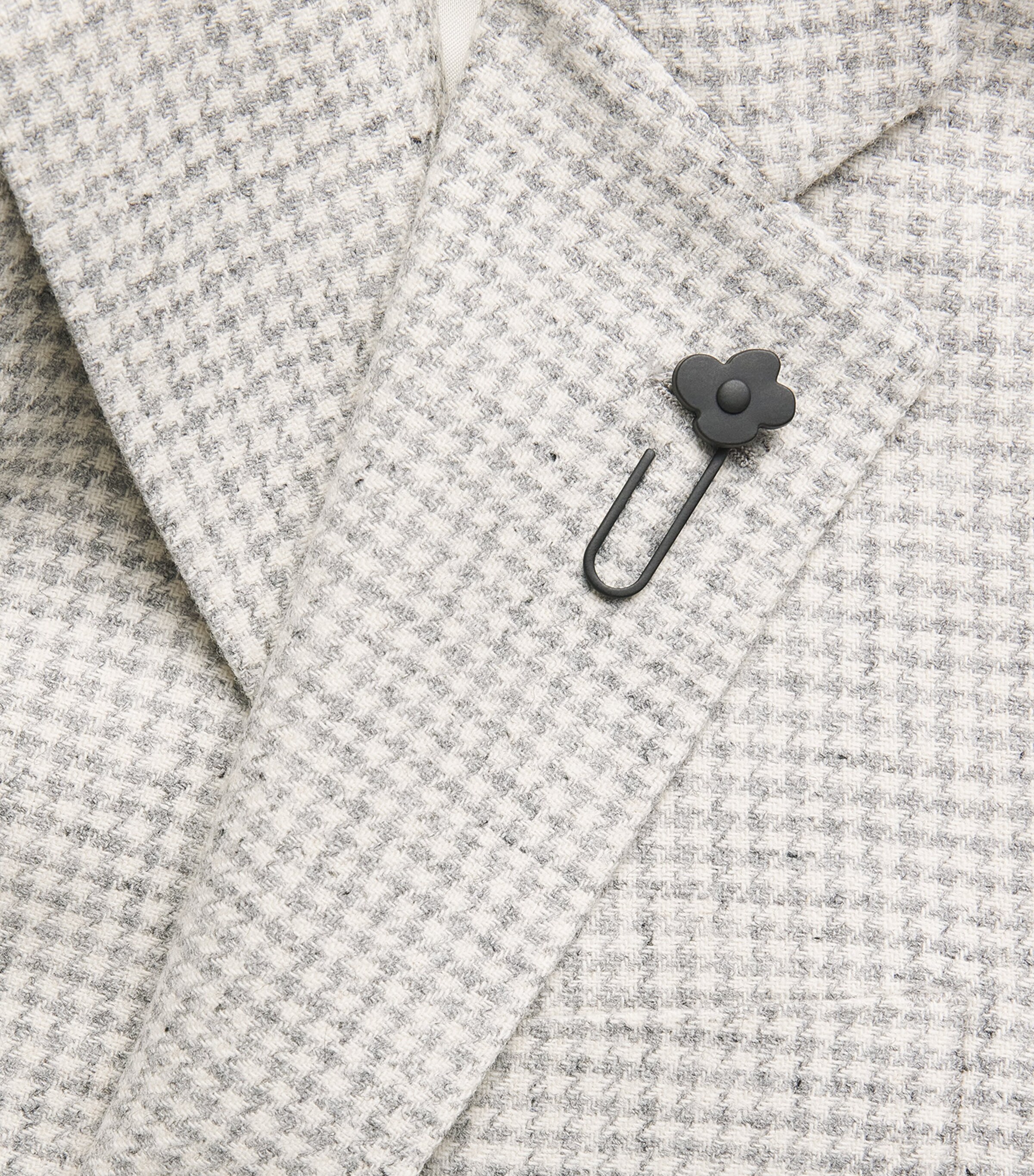 Lardini Mens Wool-Cashmere Check Blazer Pdp Grey/white Image 6