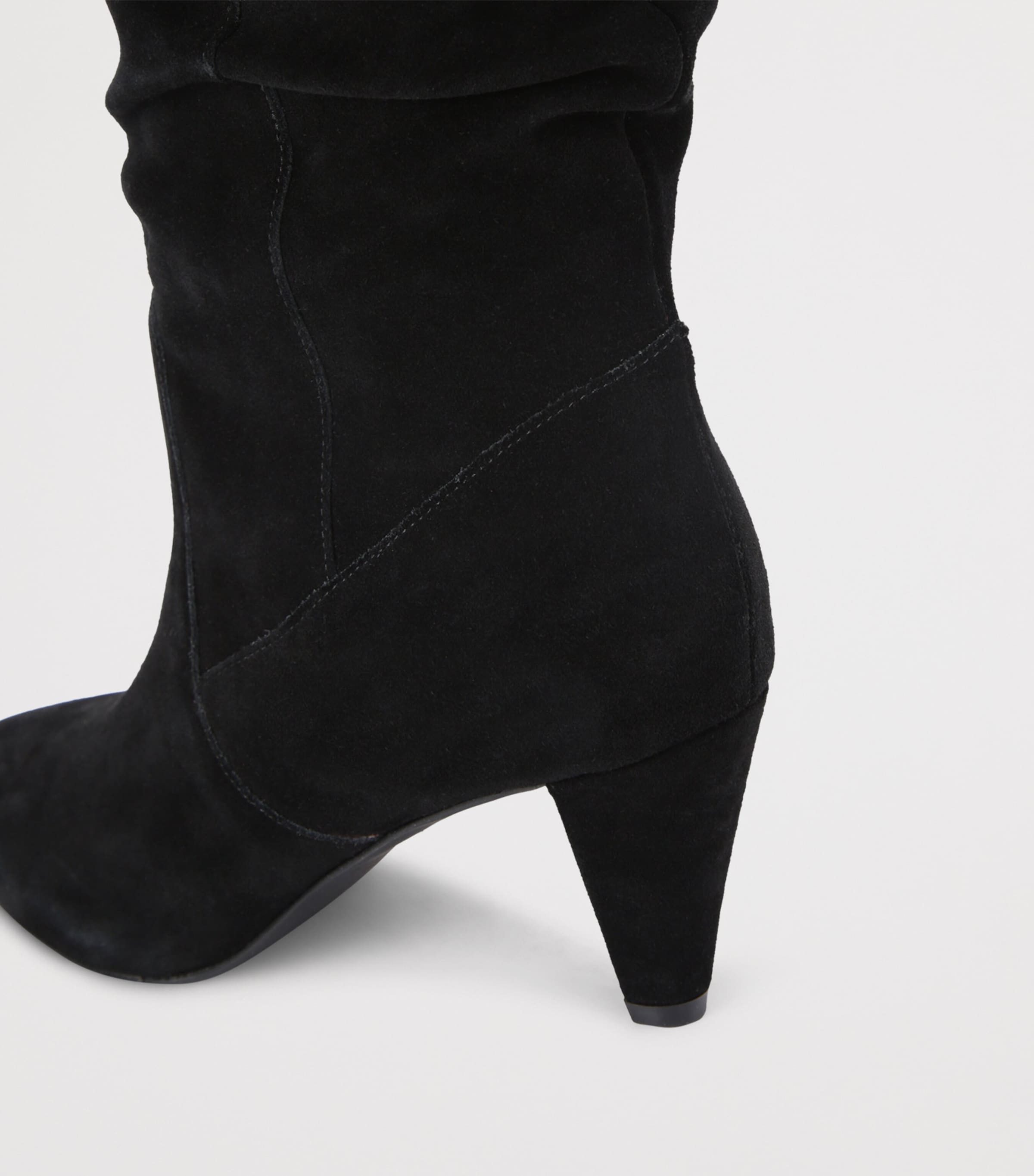 Suede Shoreditch Over-The-Knee Boots BLACK Image 3