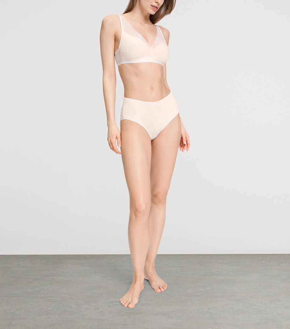 Hanro Womens Azelia Maxi Briefs Creamy Glass Image 2