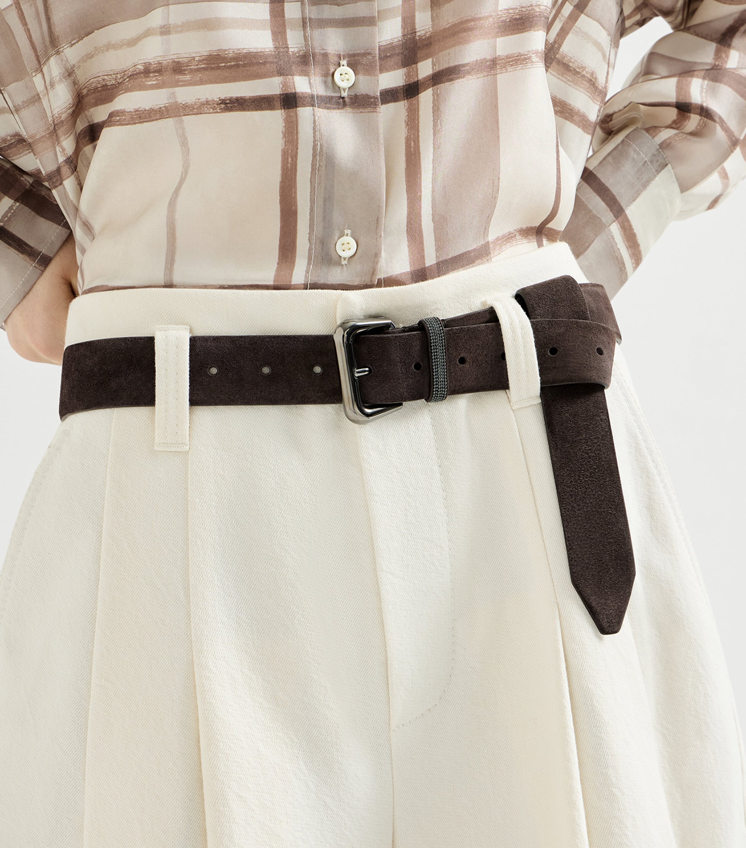 Brunello Cucinelli Suede Monili Belt Image 2
