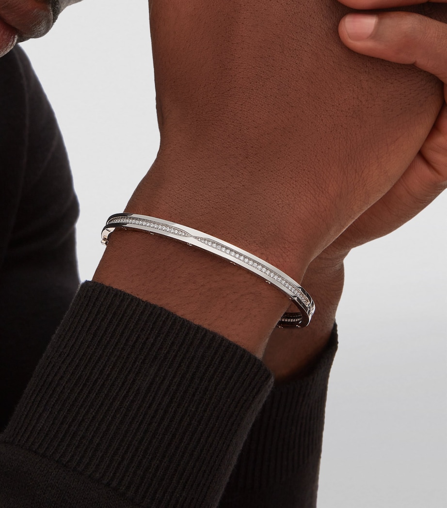 White Gold and Diamond B.zero1 Bangle WHITE GOLD Image 4
