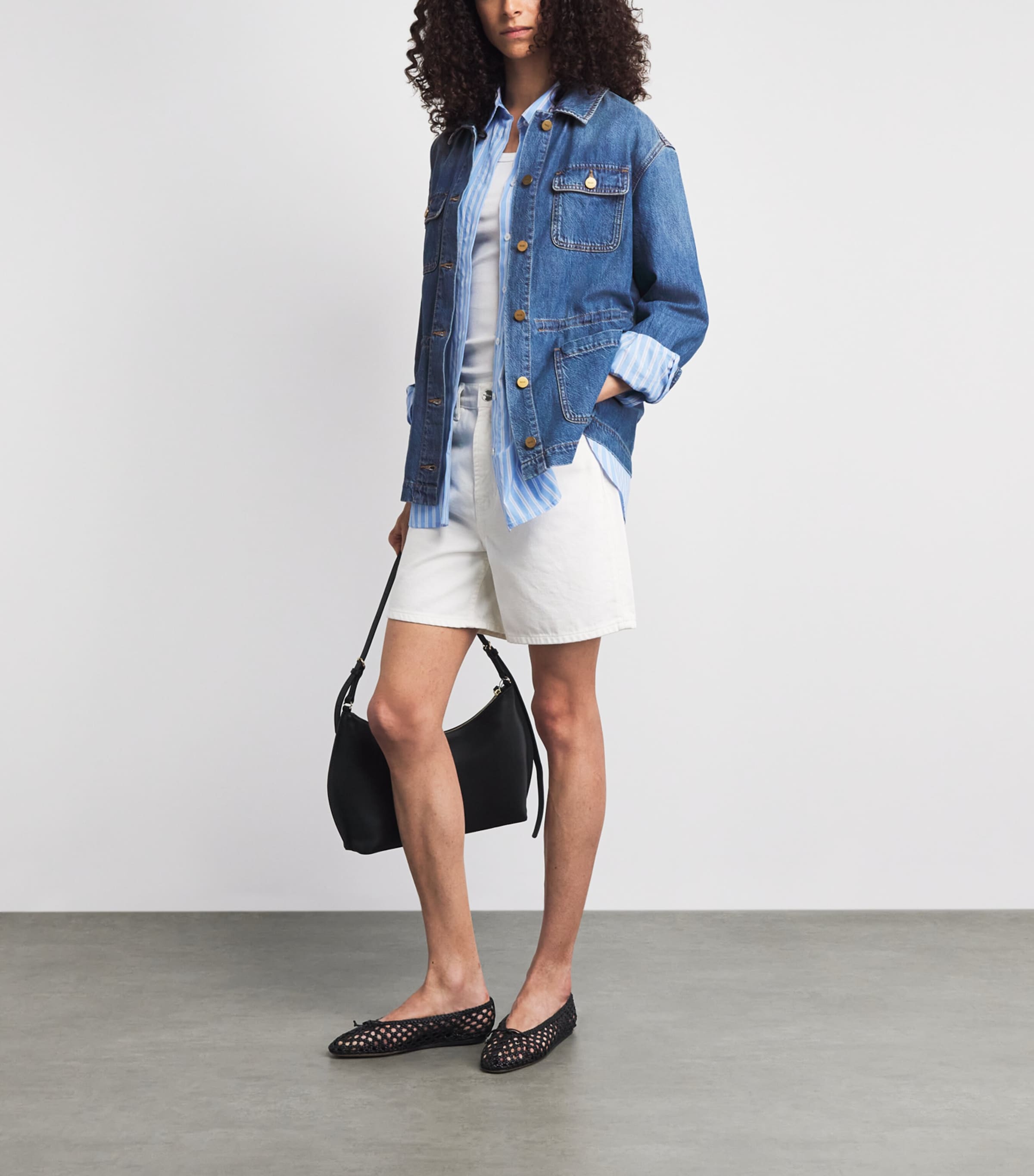 PAIGE Womens Denim Clarke Overshirt La Verne Image 2