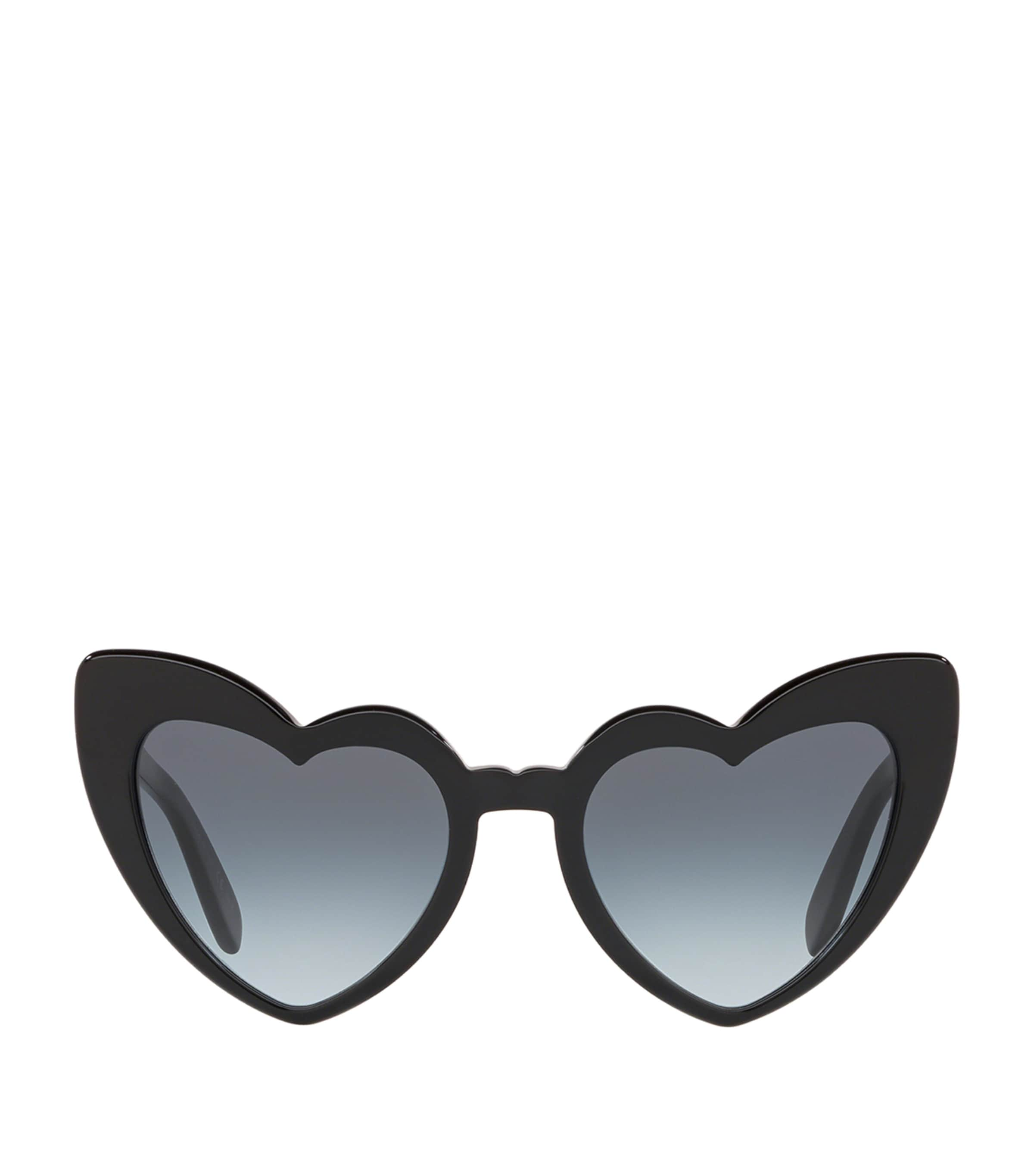 Saint Laurent Loulou Heart-shaped Sunglasses In Black