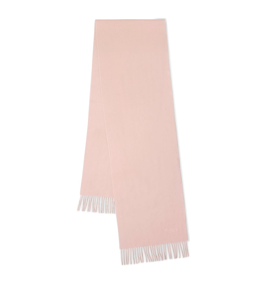 Mulberry Womens Cashmere Scarf Blossom Pink Image 1