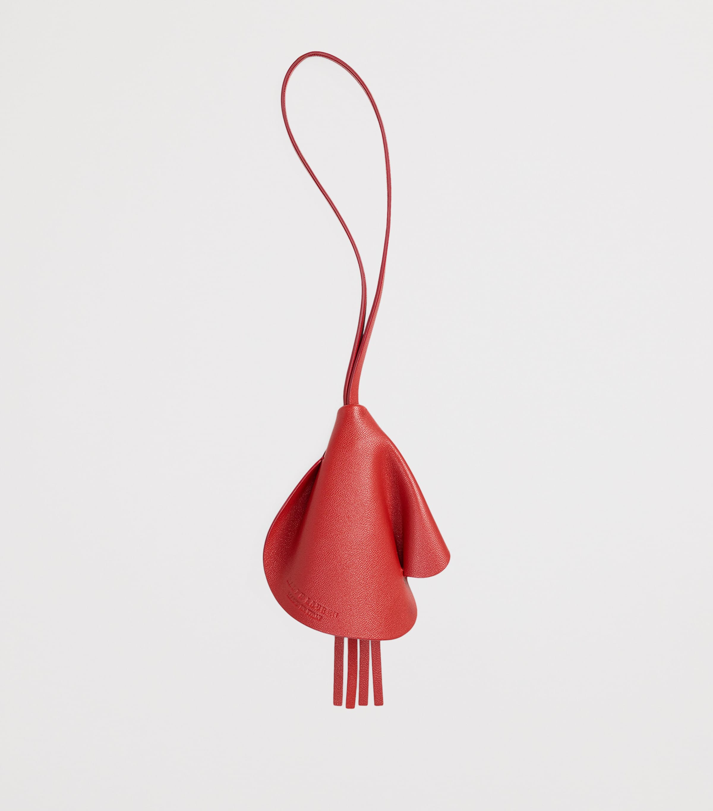 Ralph Lauren Collection Lambskin Floral Bag Charm Red Image 3