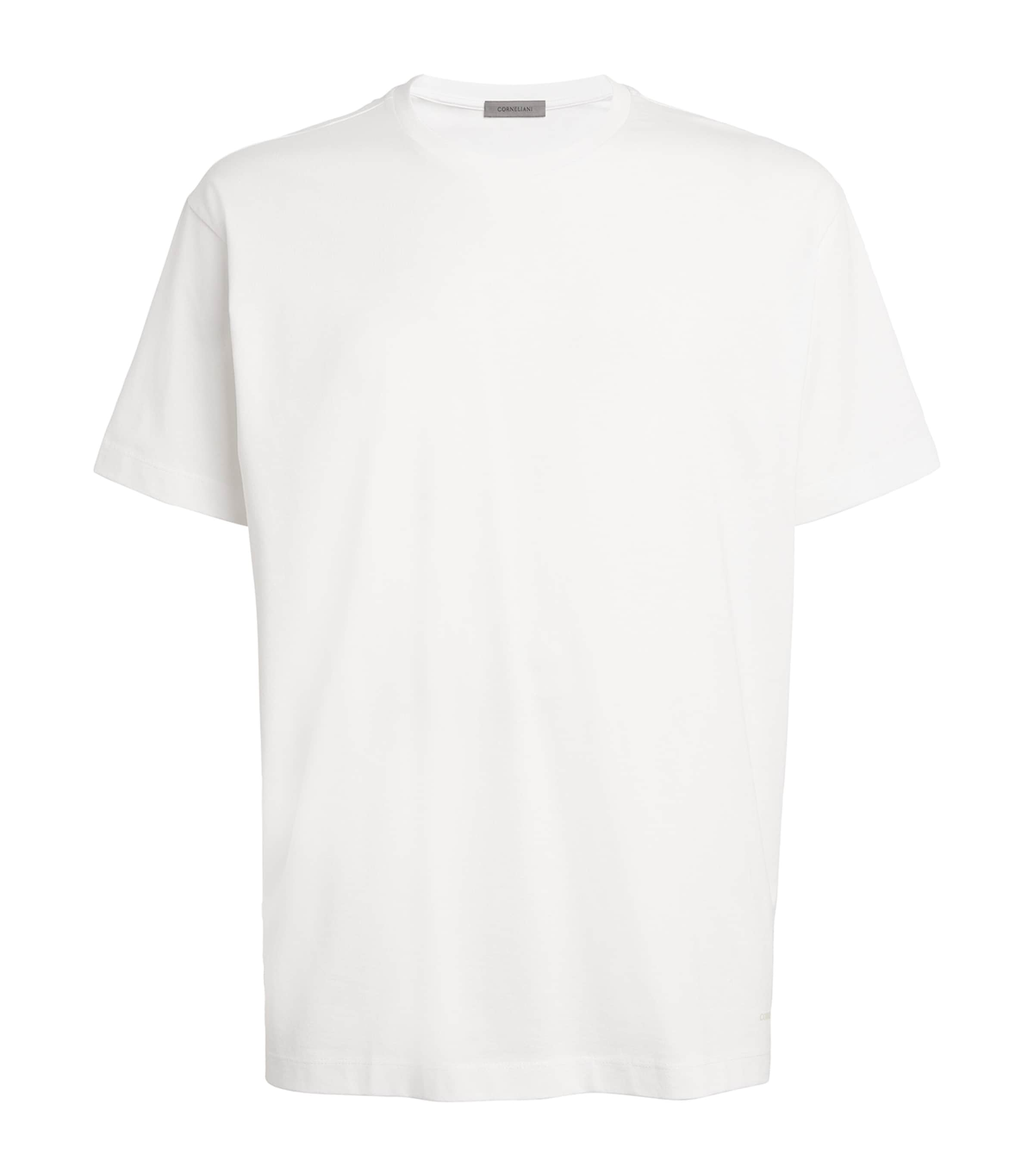 Corneliani Cotton Logo T-shirt In White