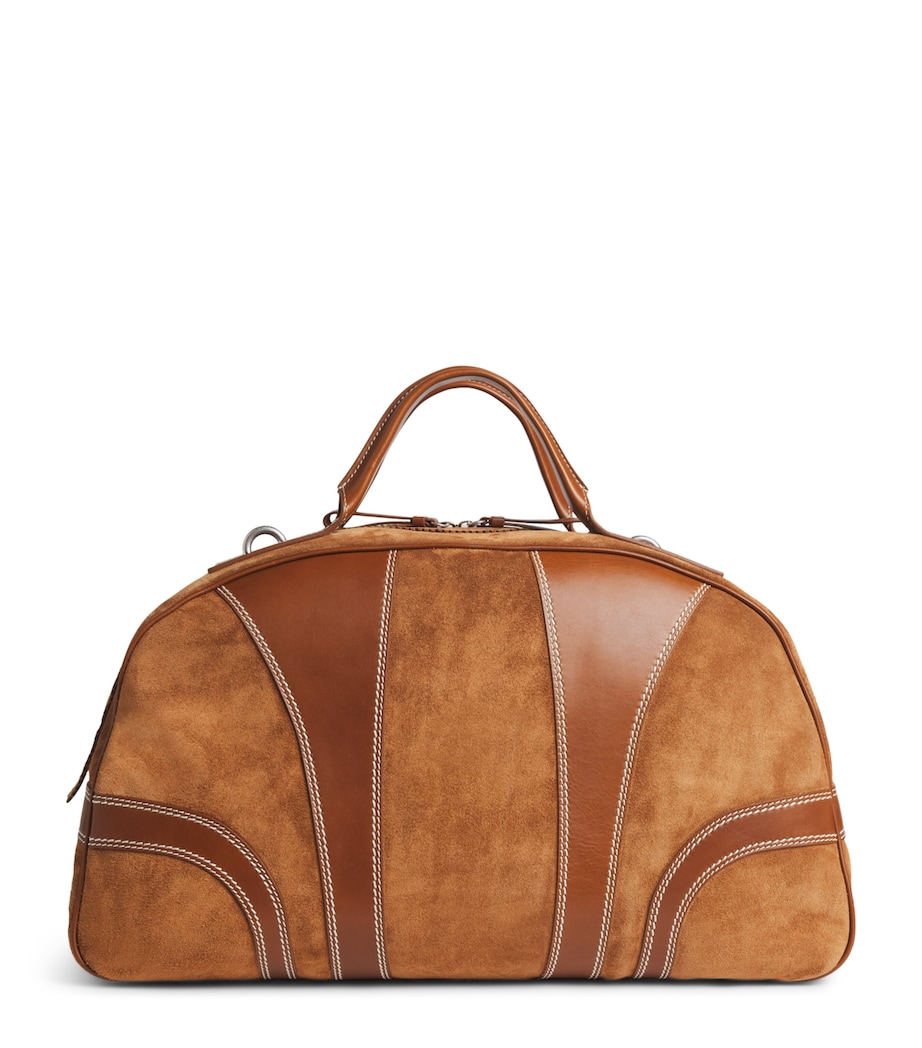 DRIES VAN NOTEN Leather-Suede Duffle Bag Tan Image 1