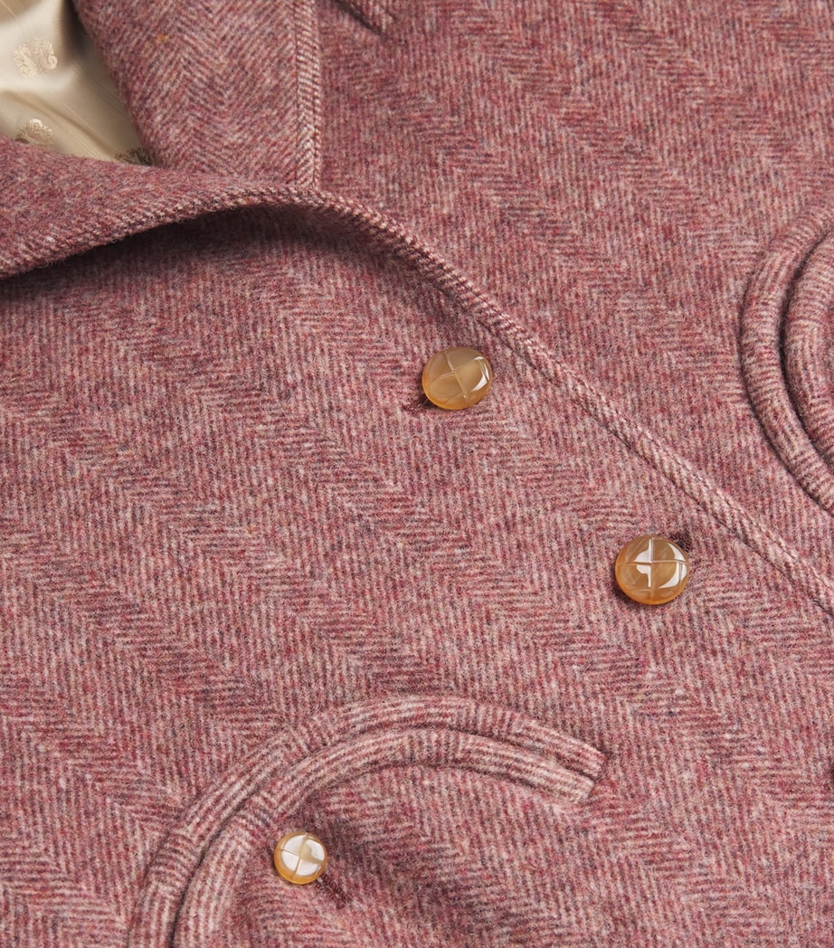 Virgin Wool Cleo Bomber Jacket PJ01 EARTH PINK Image 5