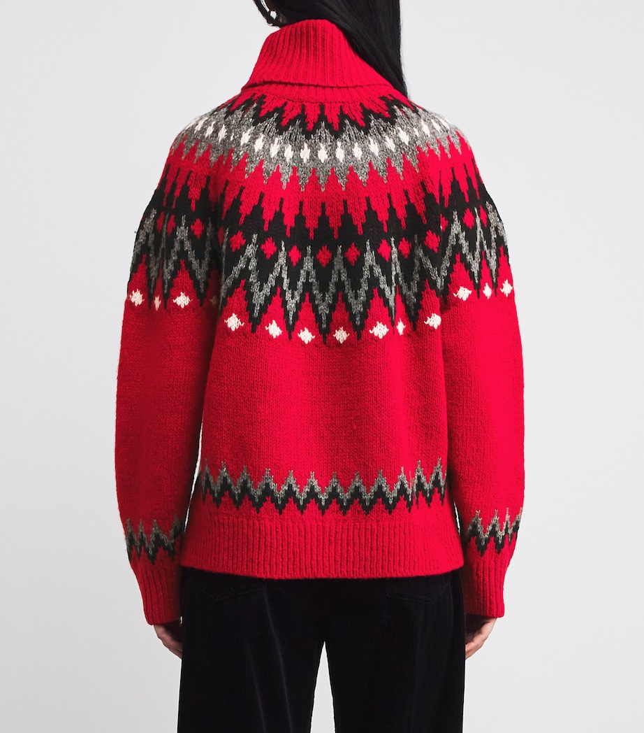 Wool-Blend Fair Isle Sweater FIRESIDE RED MULTI Image 4