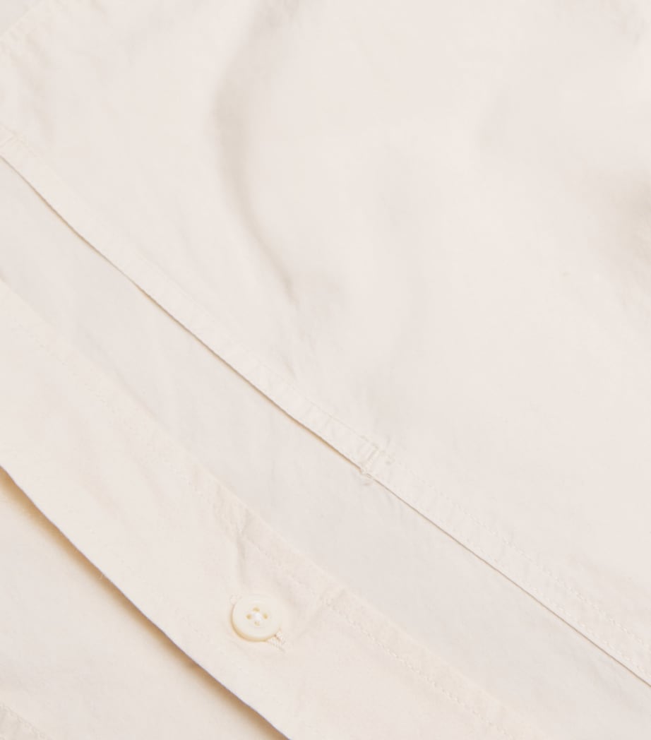 Cotton-Blend Oversized Shirt OATMEAL Image 5