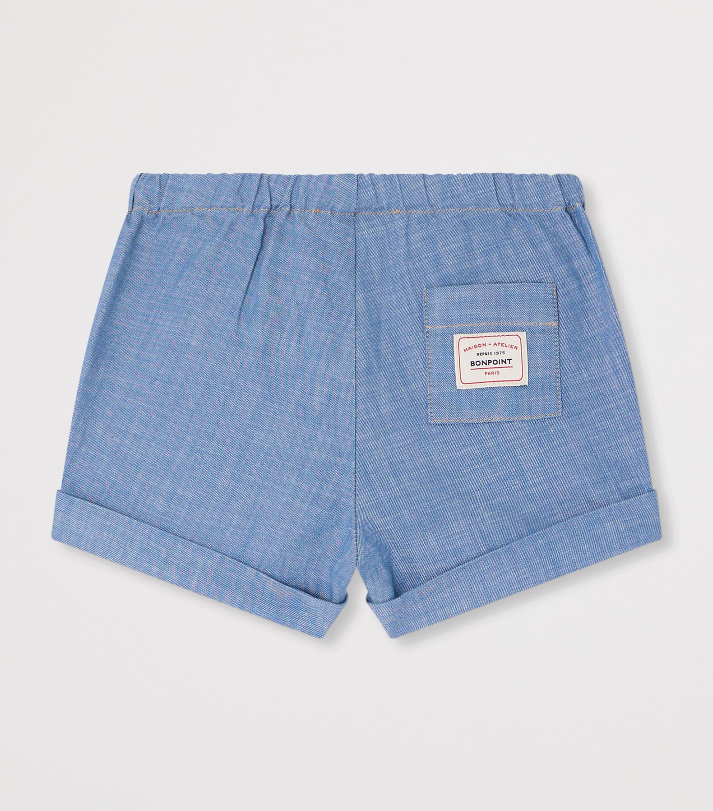 Bonpoint Cotton Shorts (6-18 Months) Bleu Image 2
