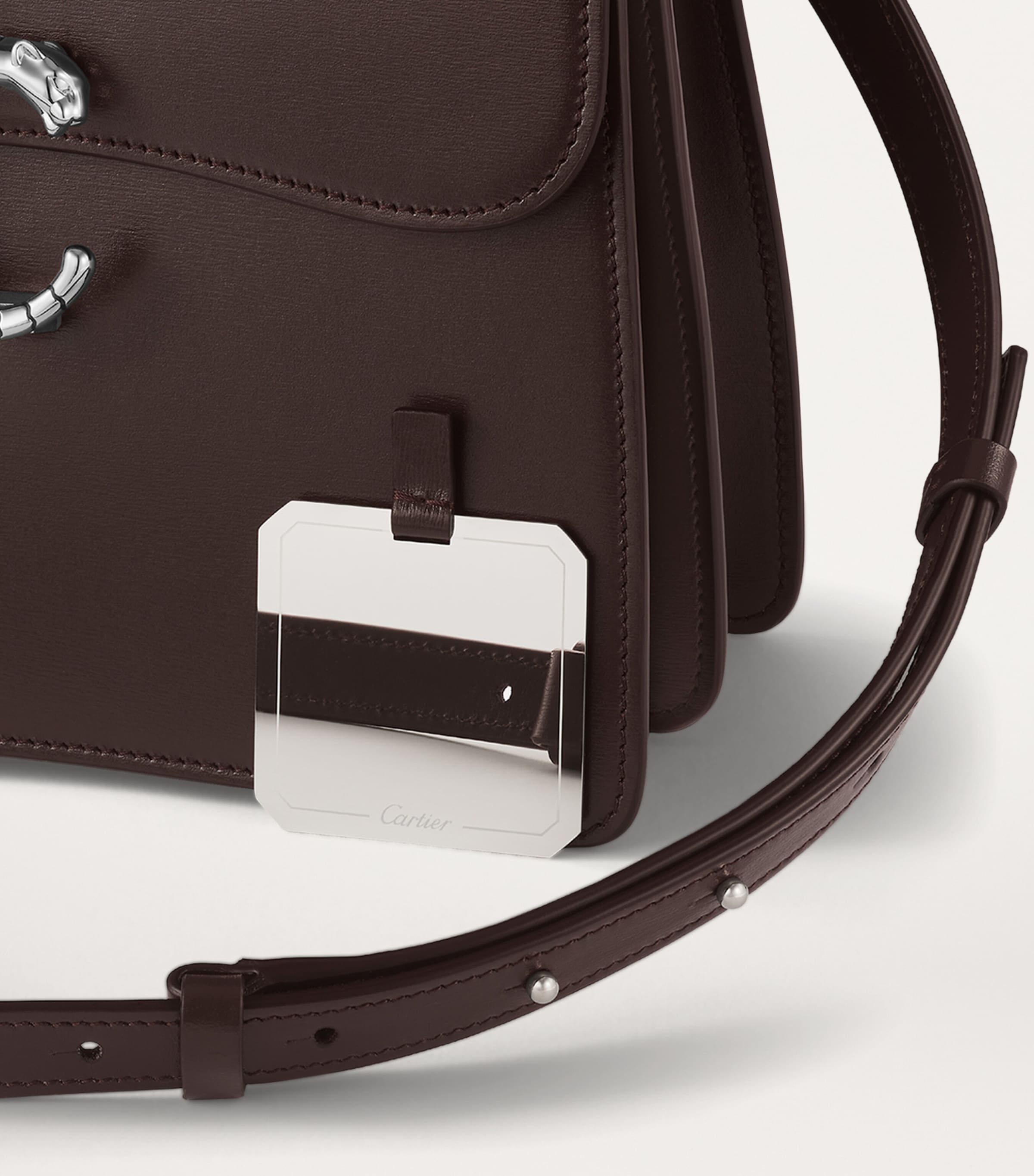 Leather Panthère De Cartier Top-Handle Bag TONKA BROWN Image 3