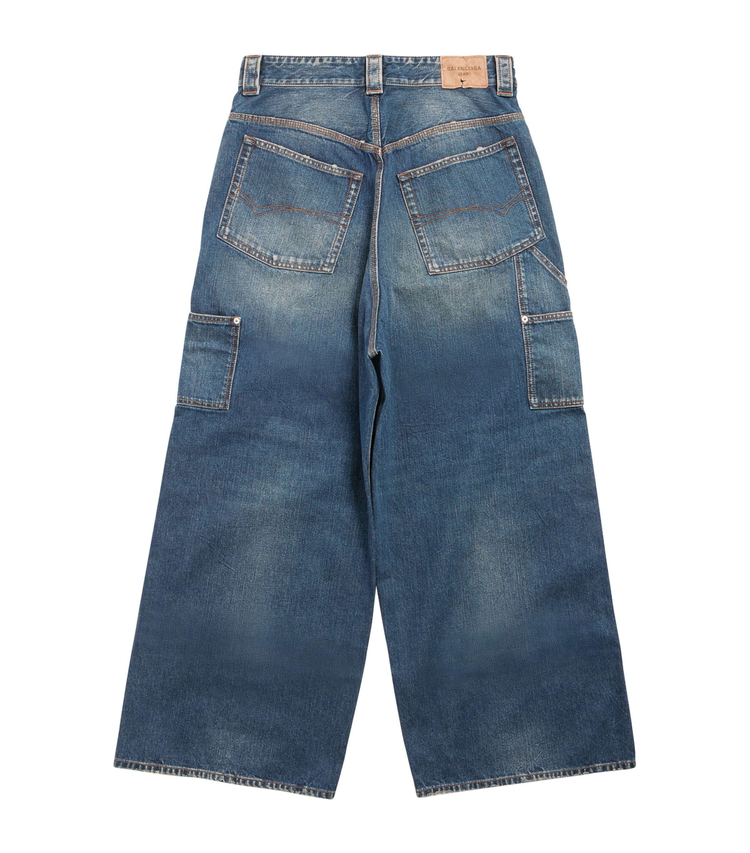 Balenciaga Blue Panelled Wide-Leg Jeans | Harrods US