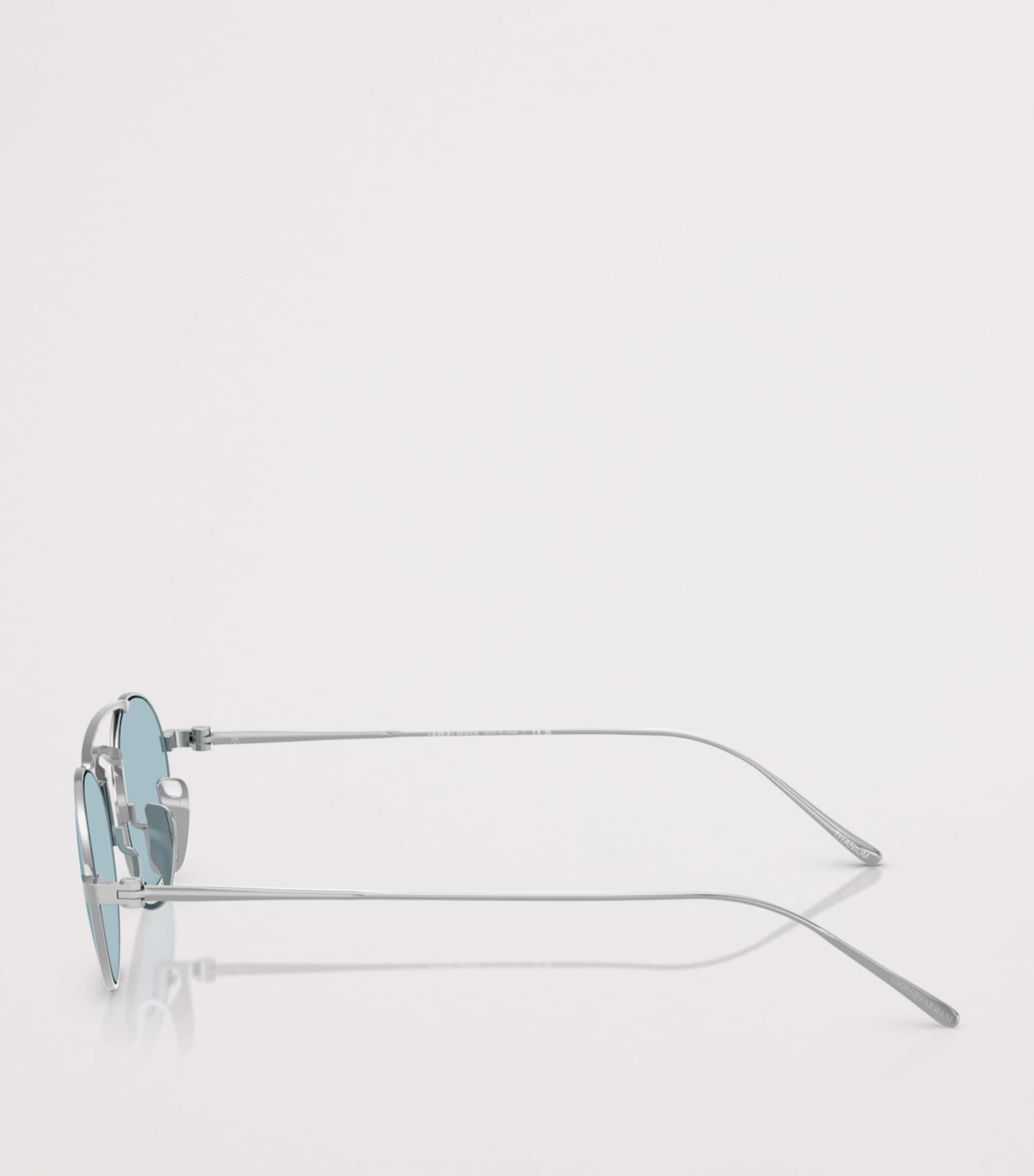 Giorgio Armani Titanium Oval Sunglasses Image 3
