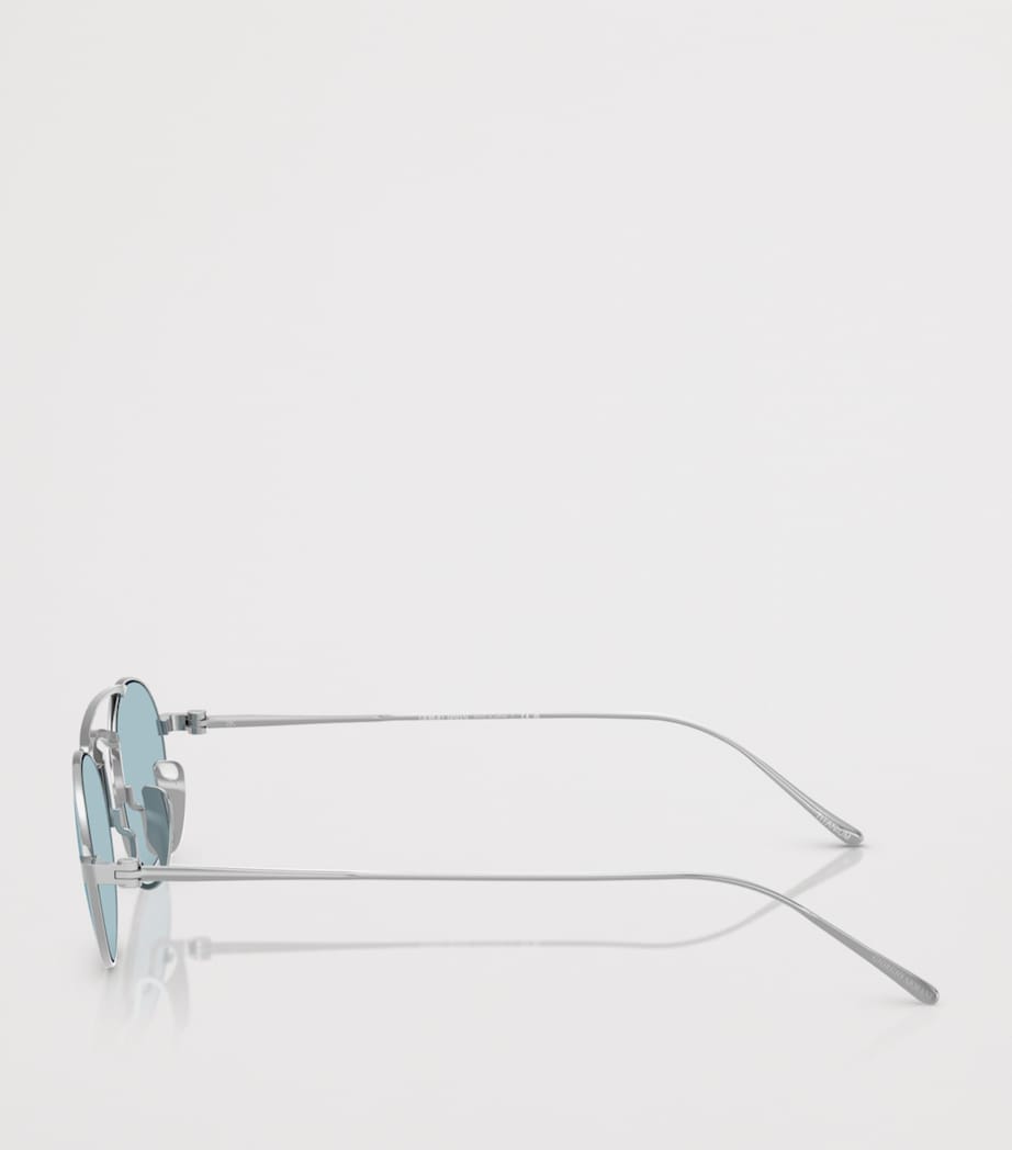 Giorgio Armani Titanium Oval Sunglasses Image 3